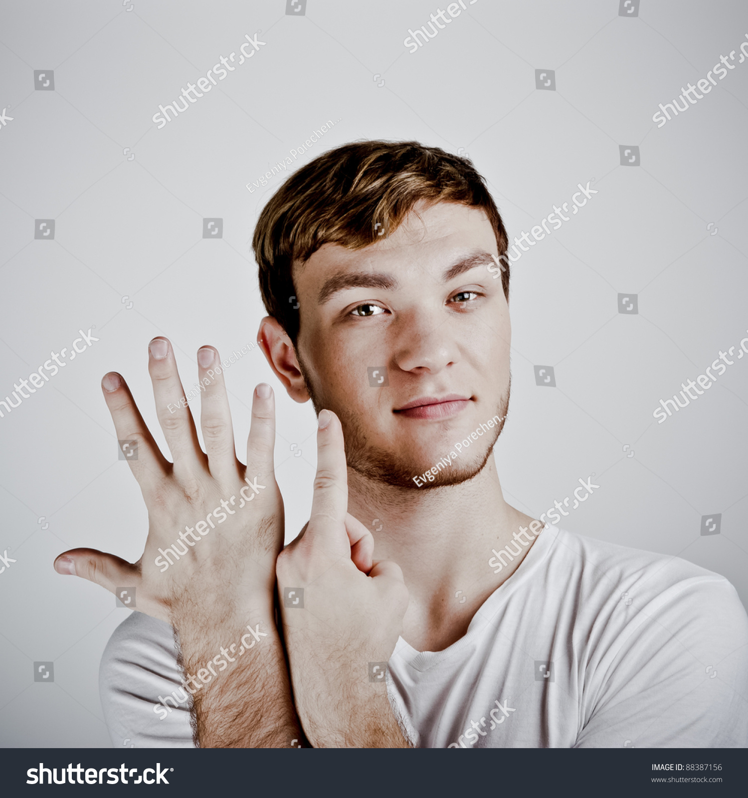 Asian three fingers