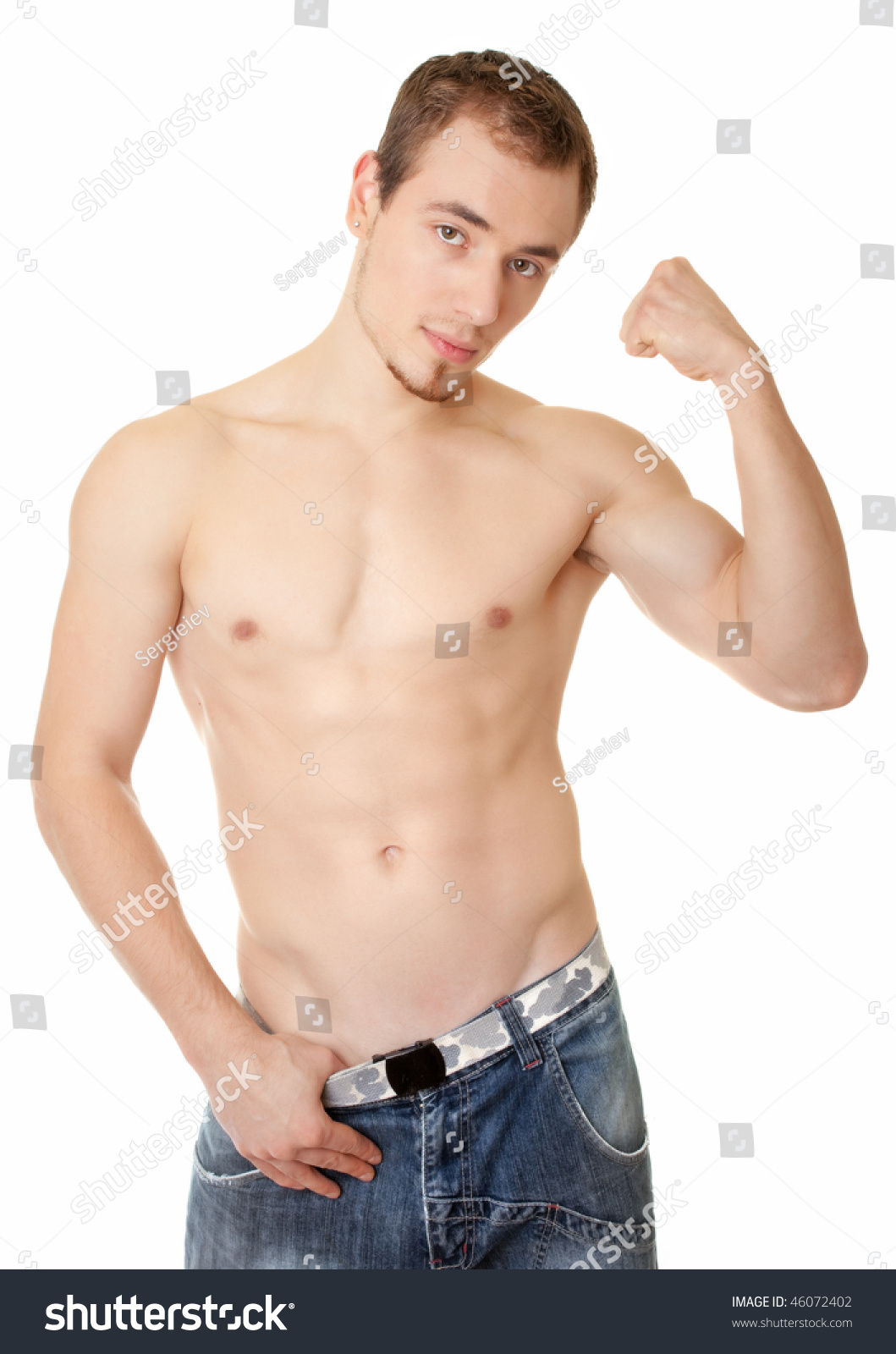 Man With The Bared Torso In A Loincloth Stock Photo 