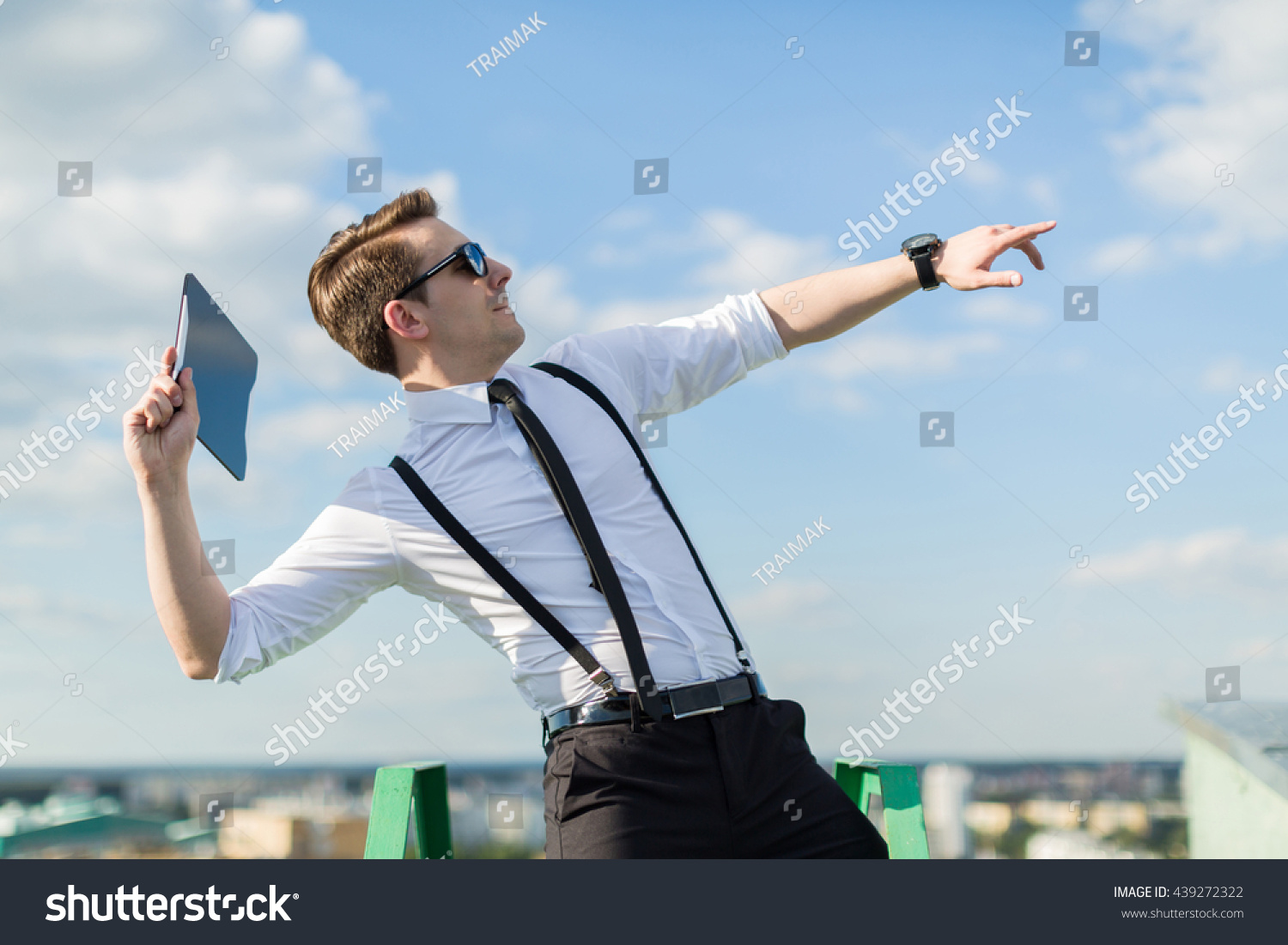 Young Man Throws A Tablet Stock Photo 439272322 Shutterstock