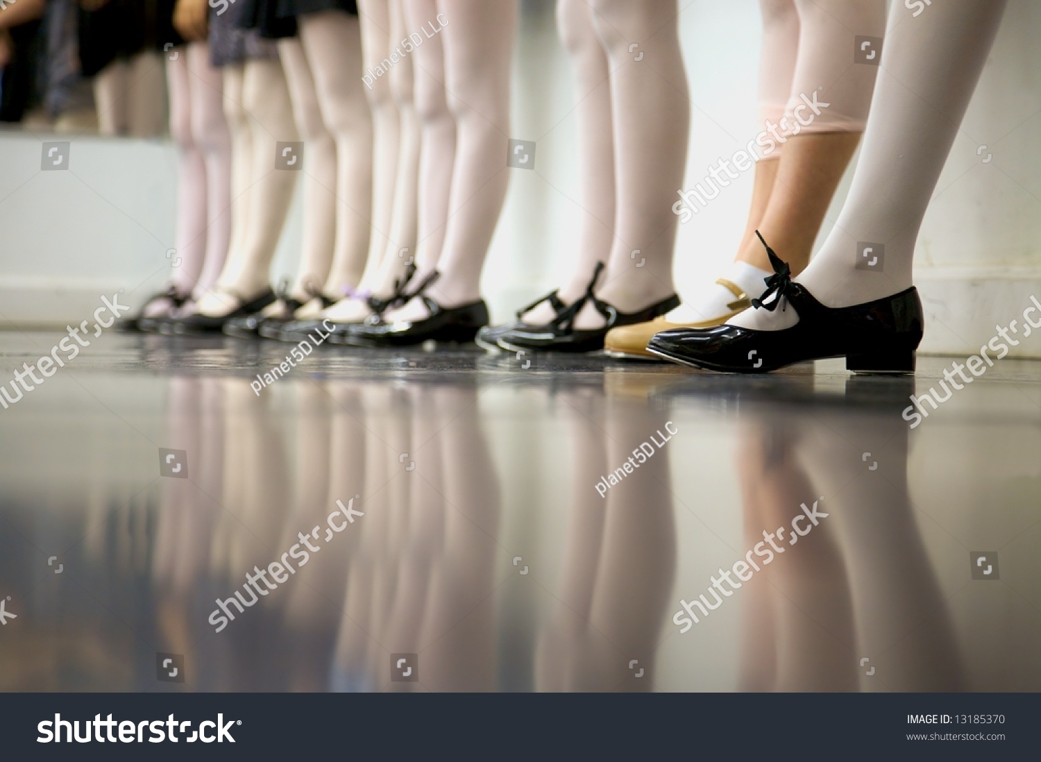 Young Tap Dancer Low Angle Shot Of Just Feet And Legs Stock Photo