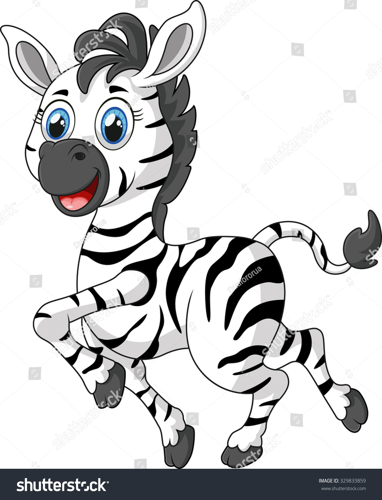 Zebra Cartoon Illustration - 329833859 : Shutterstock