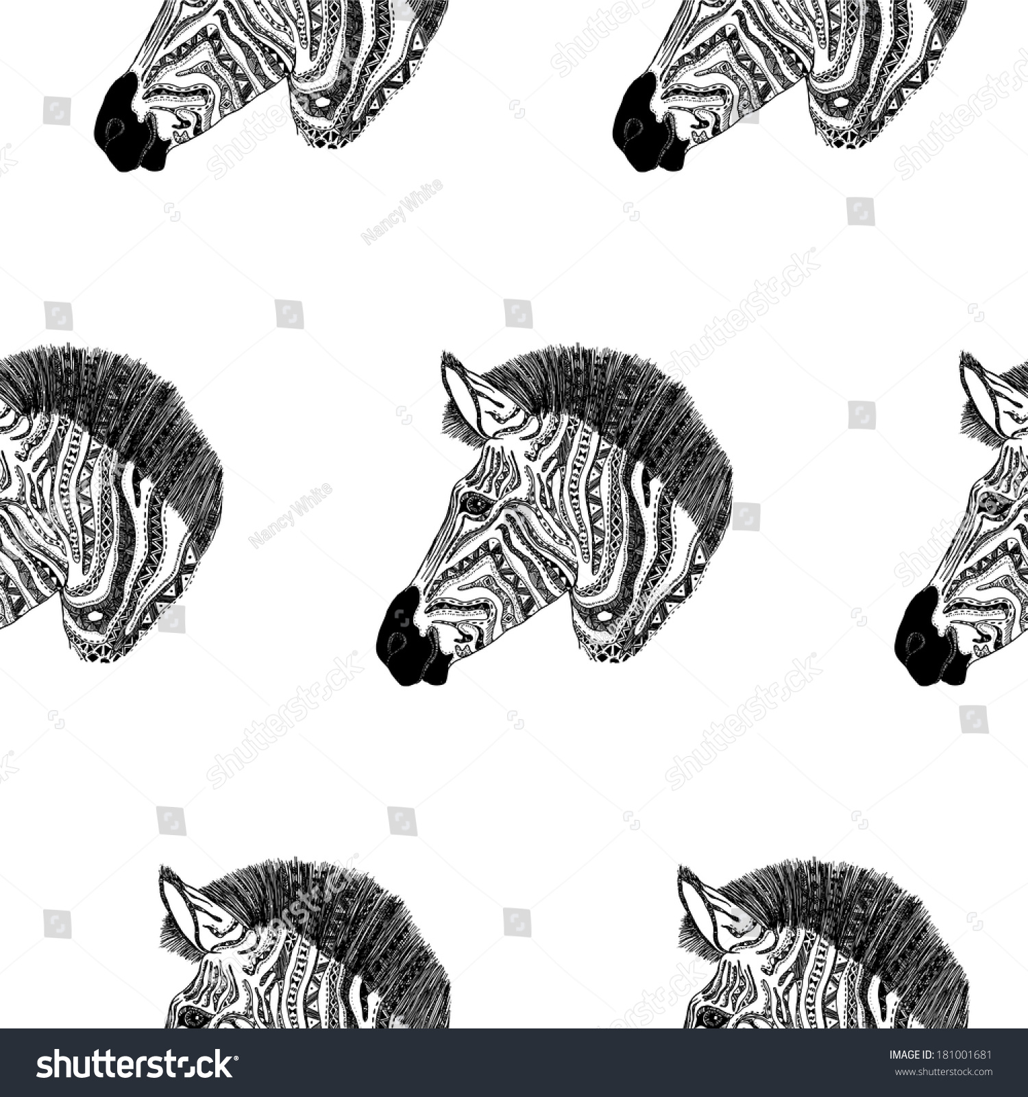 Zebra Pattern Stock Photo 181001681 : Shutterstock