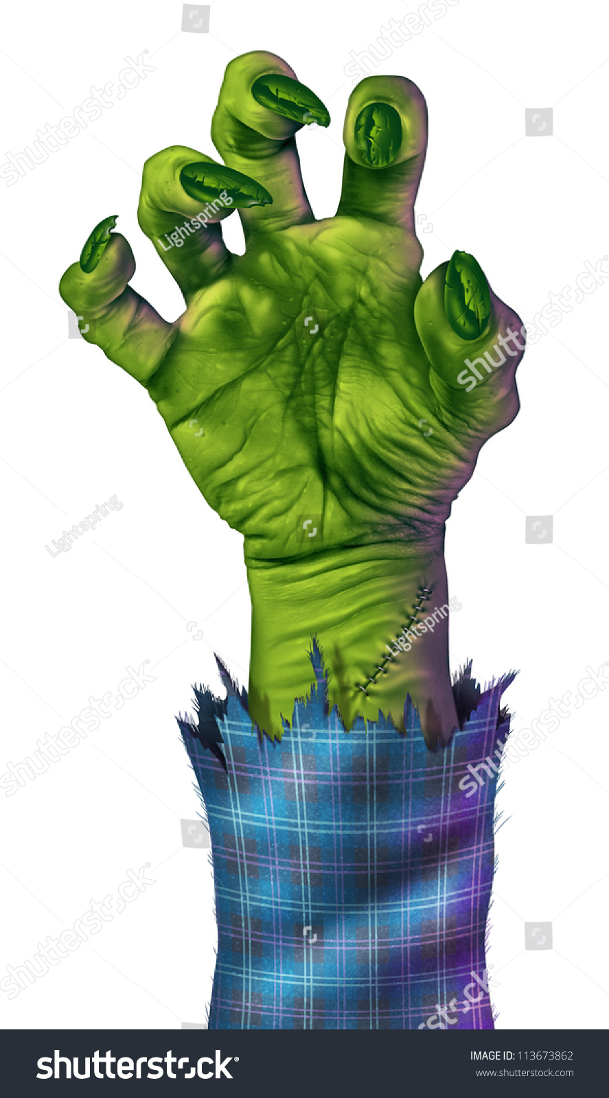 Zombie Hand Reaching To Grab Something Or Someone As A ...