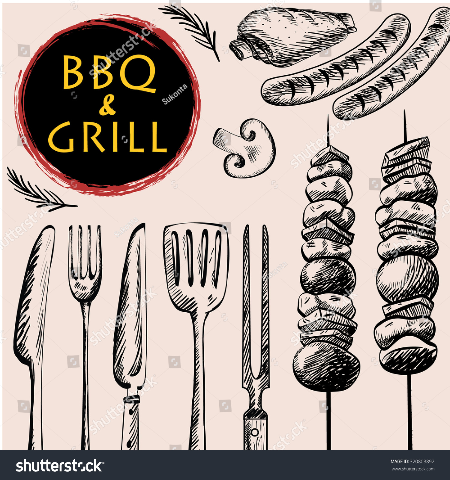 Barbecue Grill Meat Food And Drink Menu Restaurant Have Barbecue