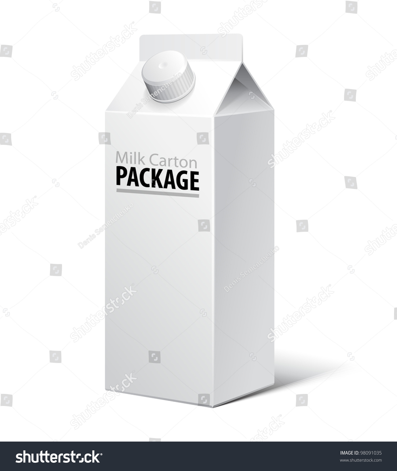 Blank Milk Carton Template