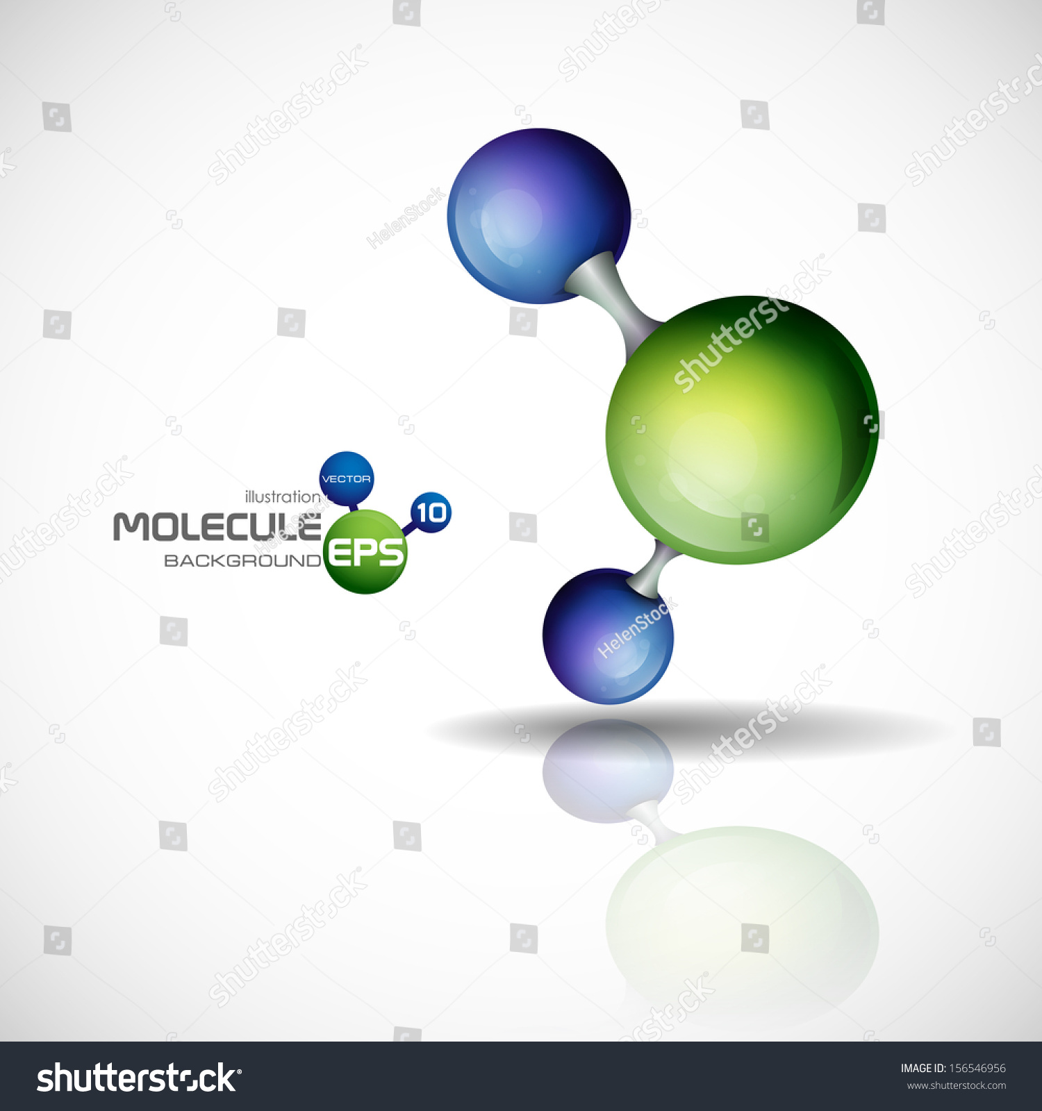 3d Molecule Background. Vector Illustration. Eps 10. - 156546956