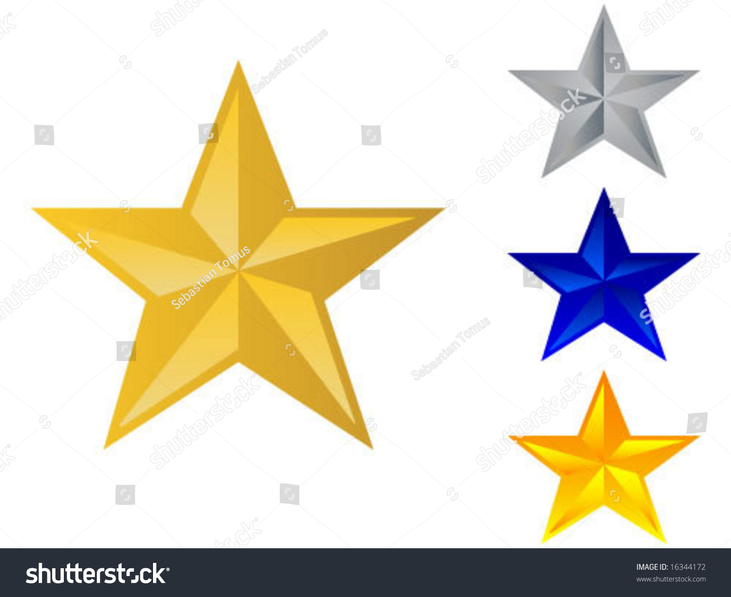 3d Star Illustration - 16344172 : Shutterstock