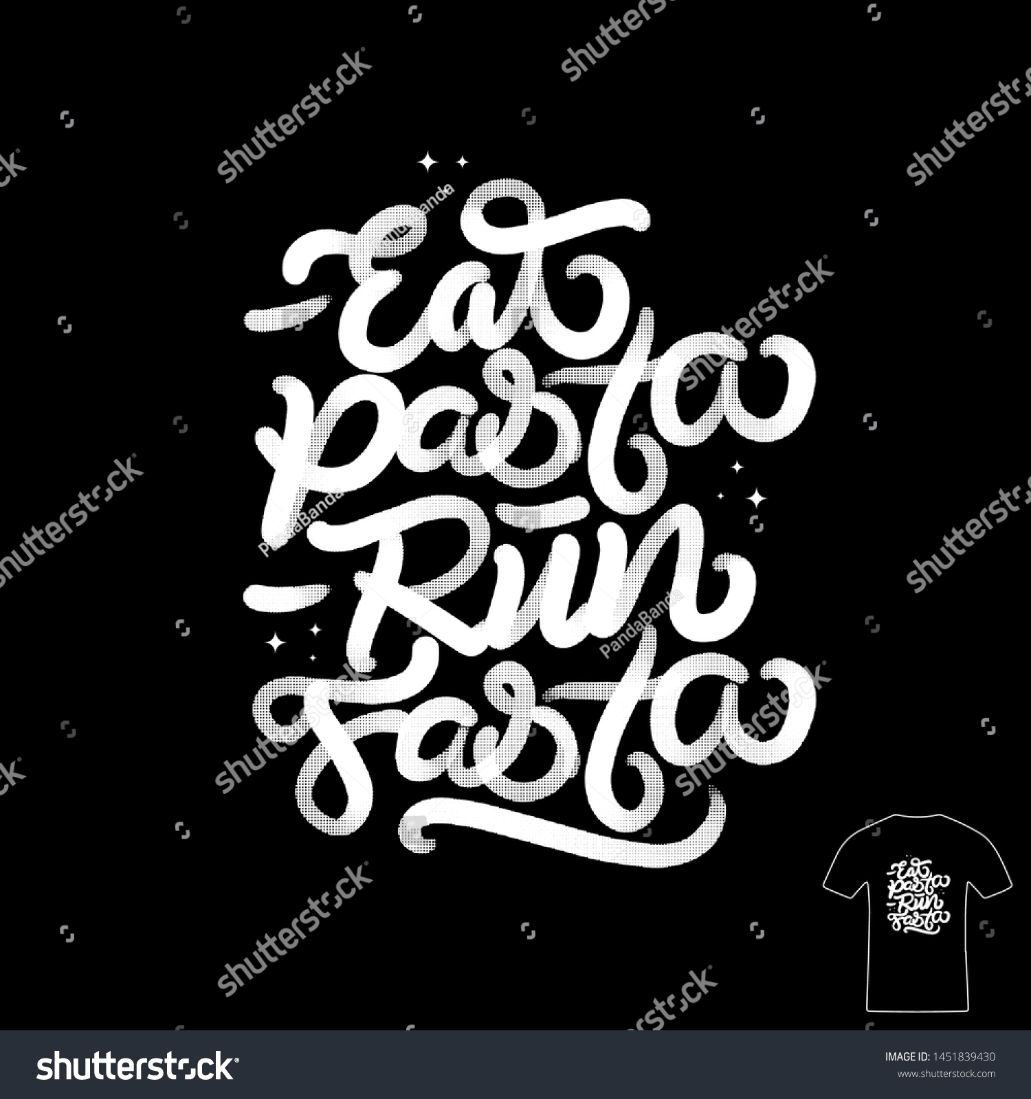 Eat Pasta Run Fasta Funny Running Stock Vector Royalty Free