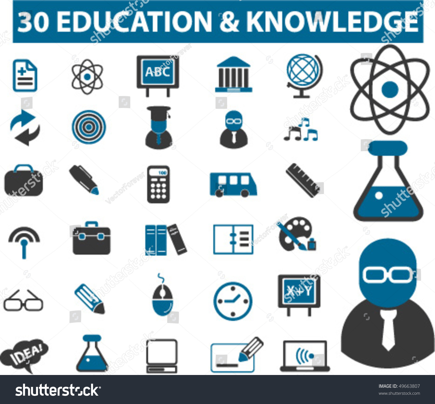 30 Education & Knowledge Signs. Vector - 49663807 : Shutterstock