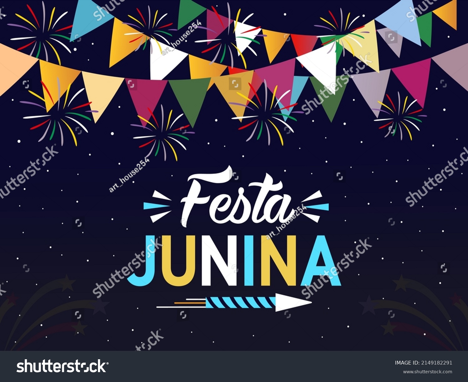 Festa Junina Background Celebration Illustration Party Stock Vector