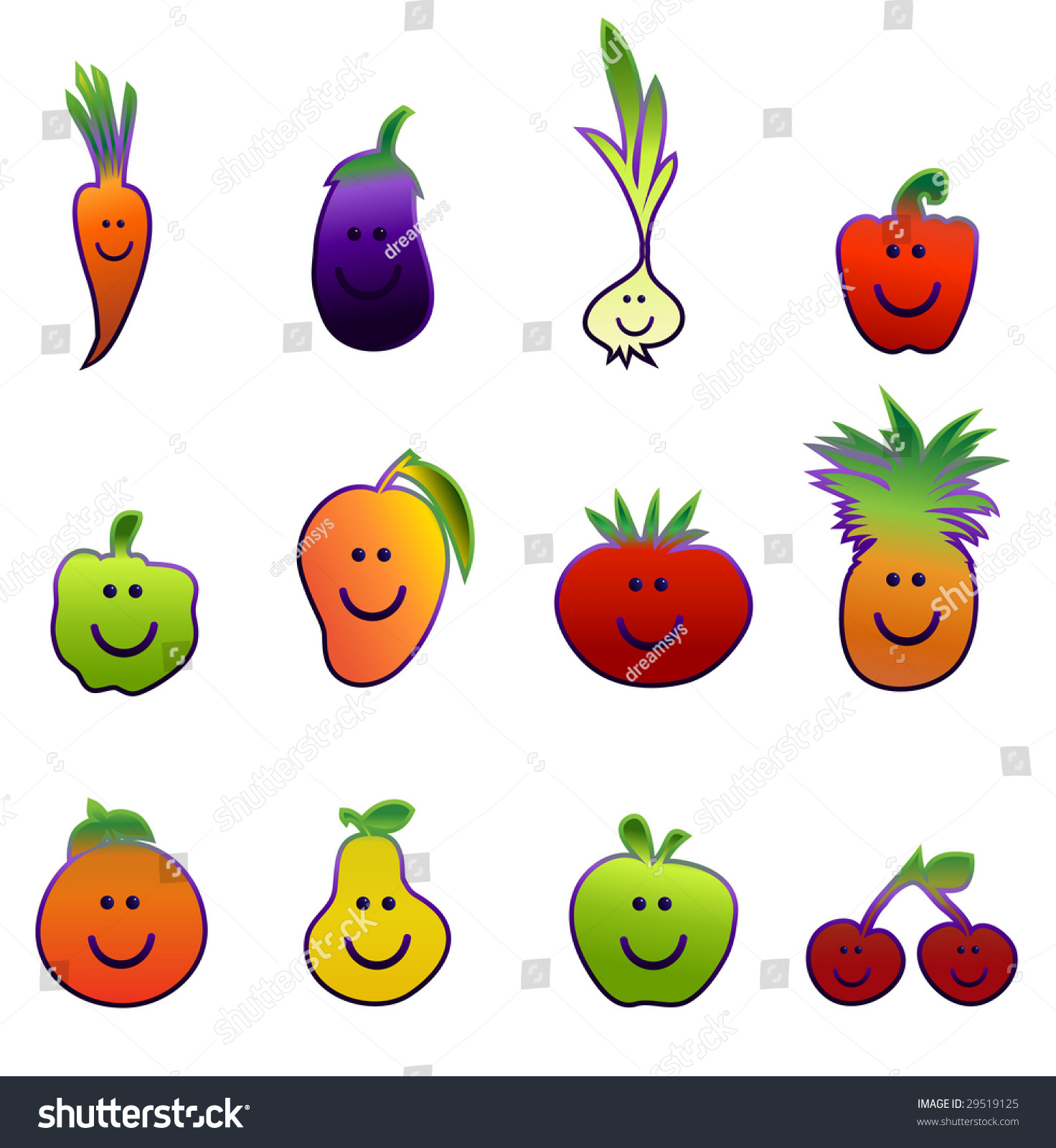 Food Collection Vector - 29519125 : Shutterstock