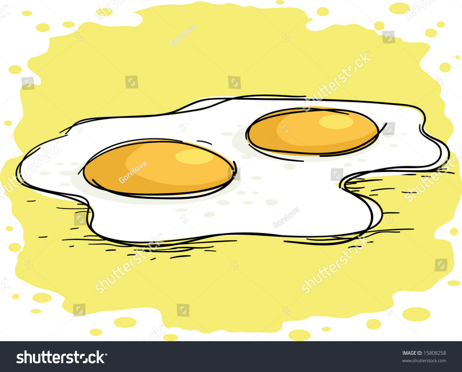 Fried Eggs, Vector Illustration - 15808258 : Shutterstock