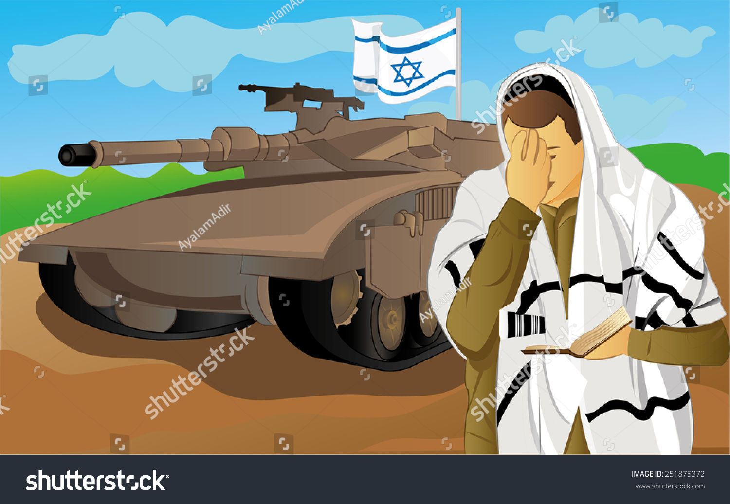 Israeli Soldier Stock Vector 251875372 - Shutterstock