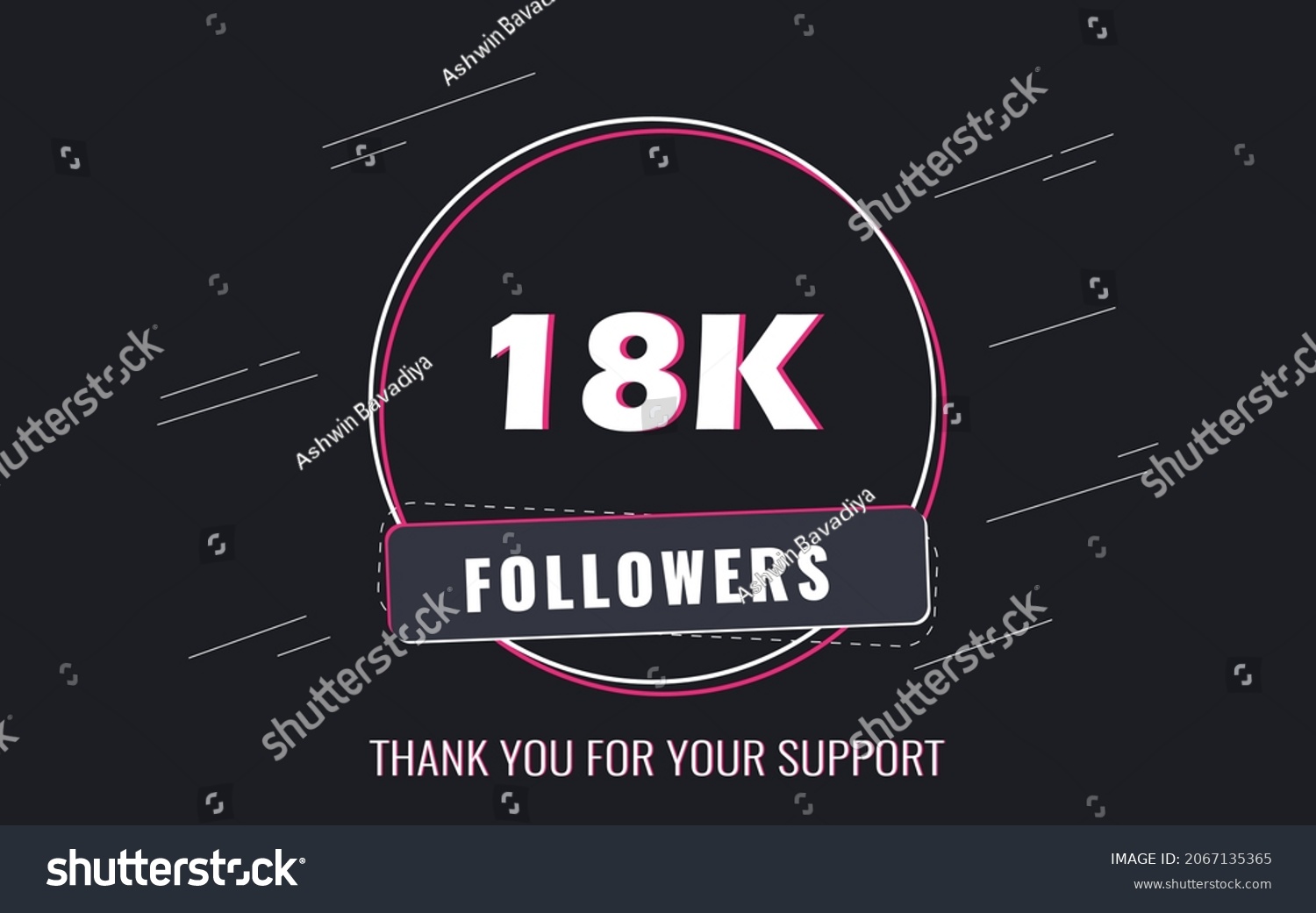 K Followers Thank You Followers Banner Stock Vector Royalty Free