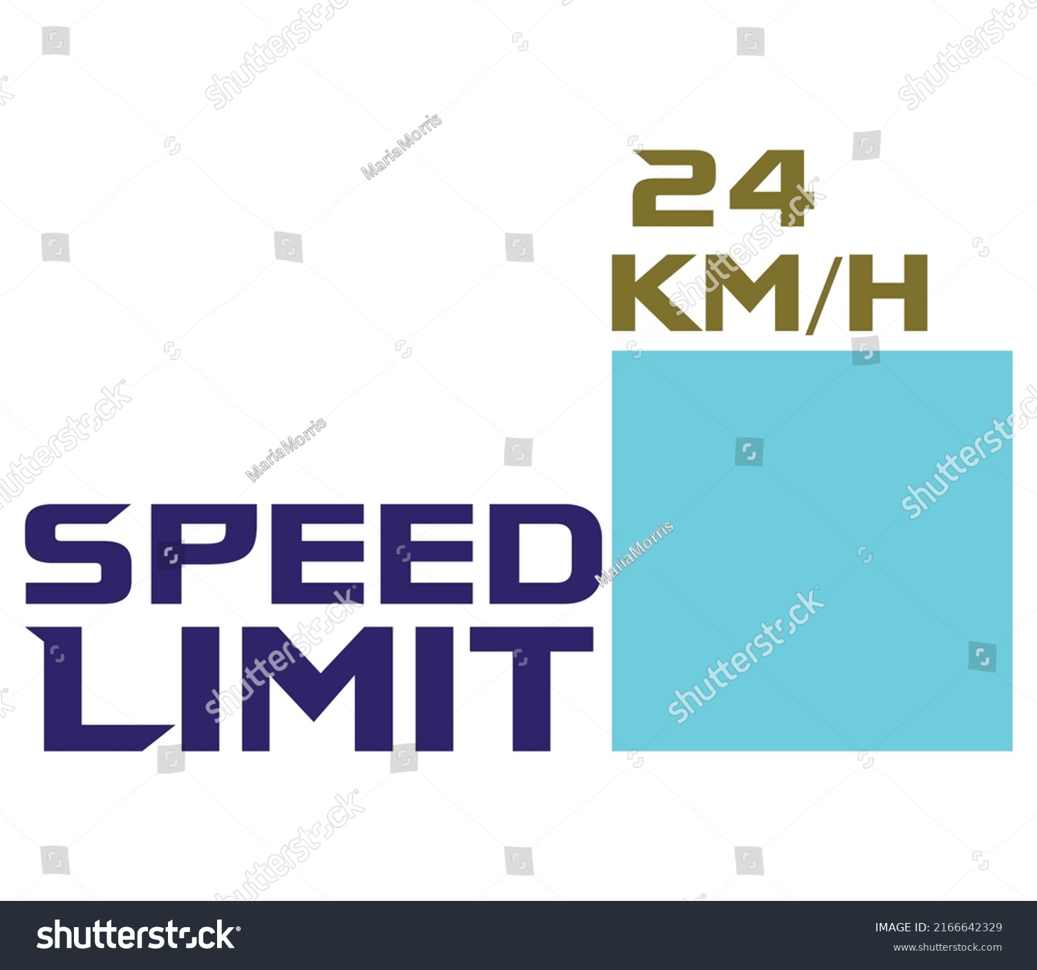 Km H Speed Limit Sign Stock Vector Royalty Free