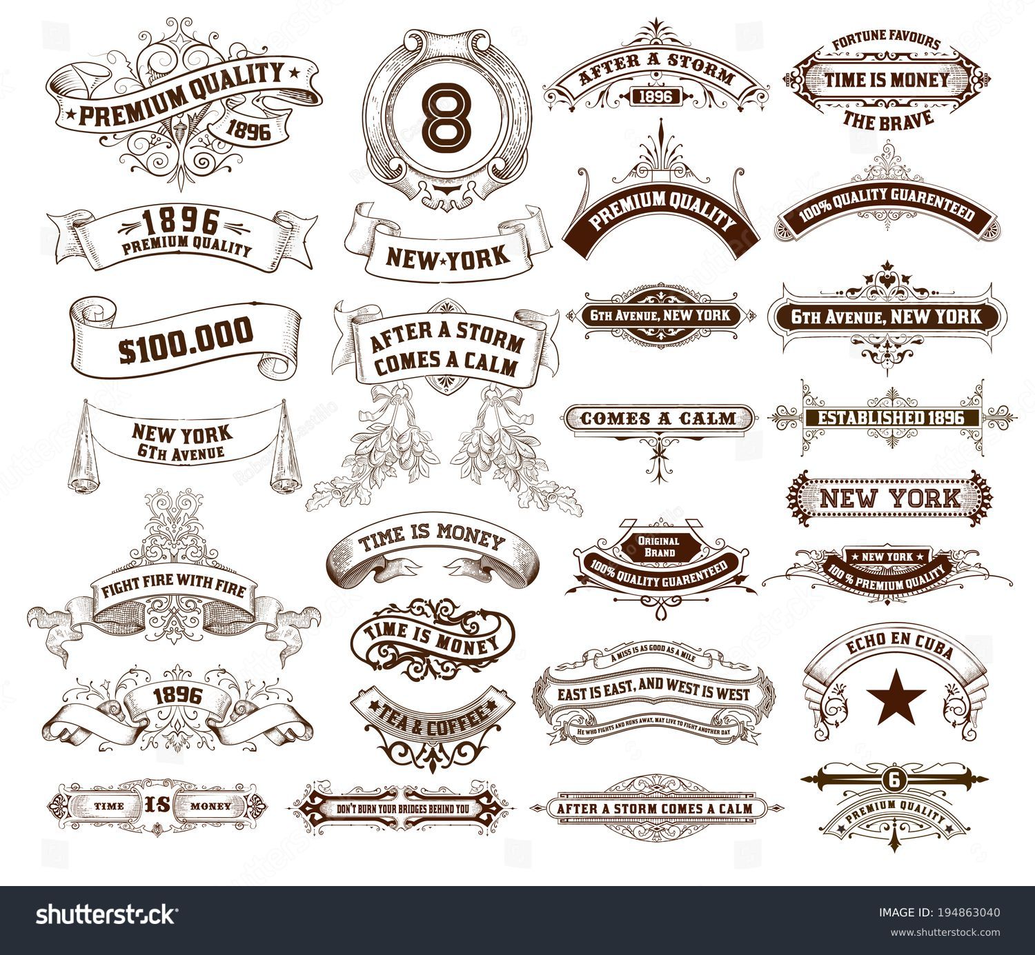 29 Labels And Banners. Vector - 194863040 : Shutterstock