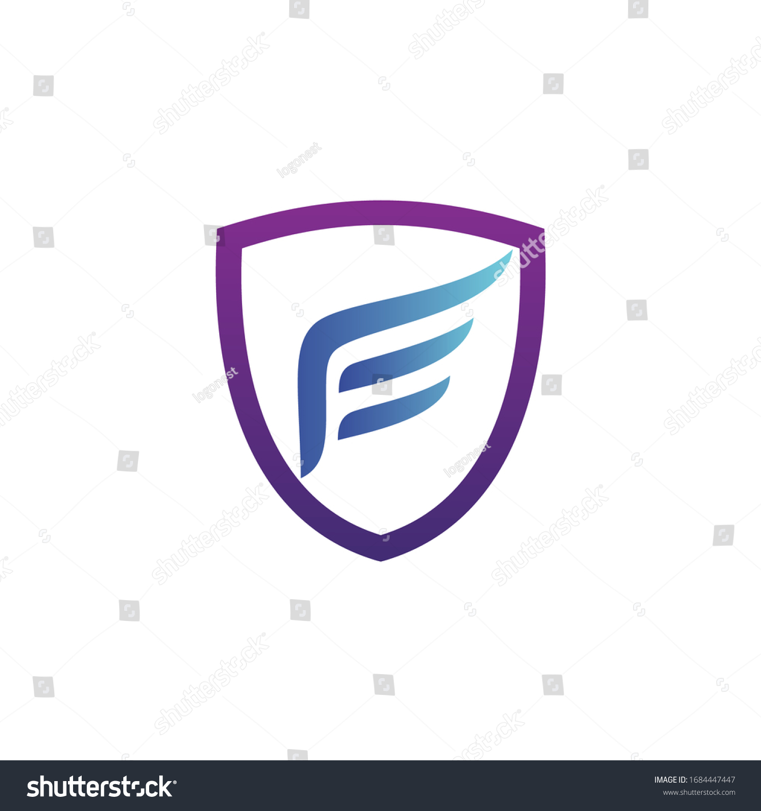 Letter E Wing Shield Logo Stock Vector Royalty Free 1684447447