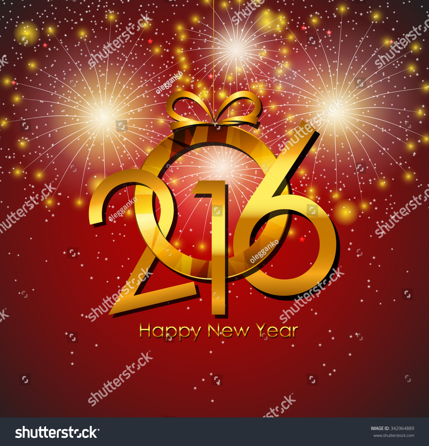 2016 New Year Background. Vector Illustration Eps10 - 342964889 : Shutterstock