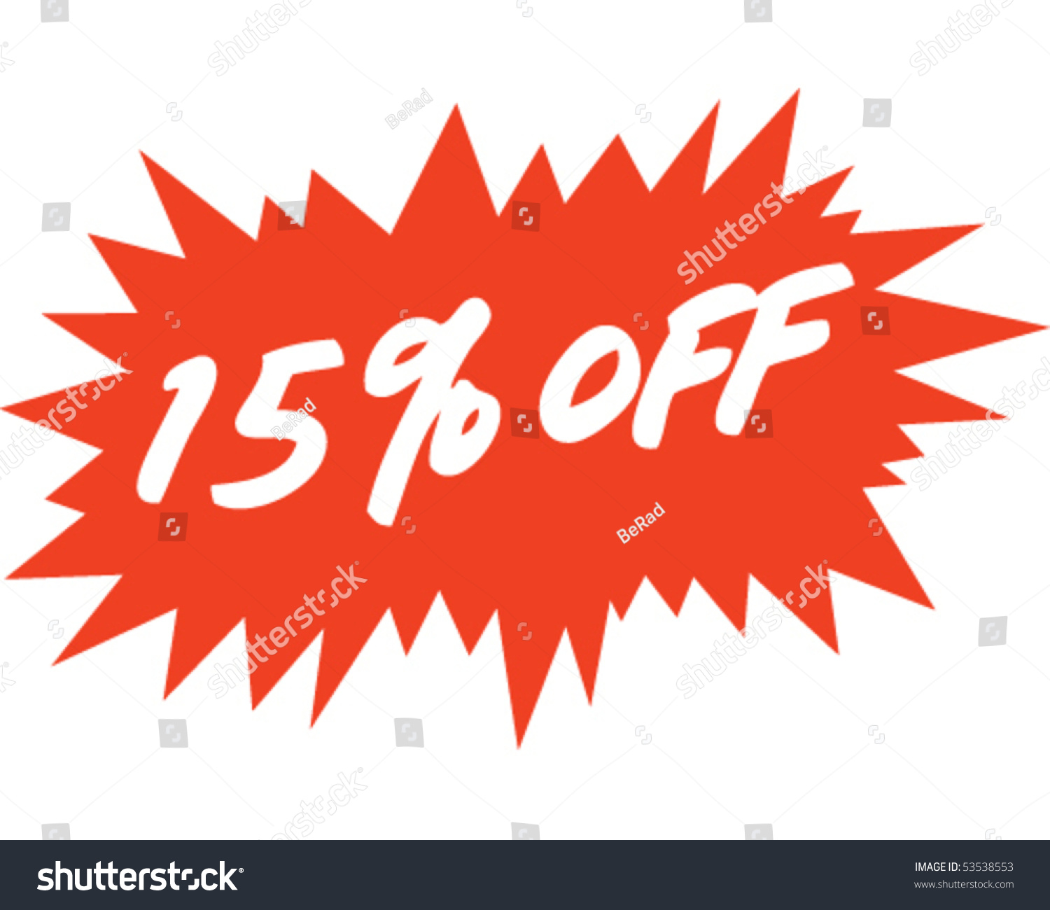 15% Off Sign Stock Vector Illustration 53538553 : Shutterstock