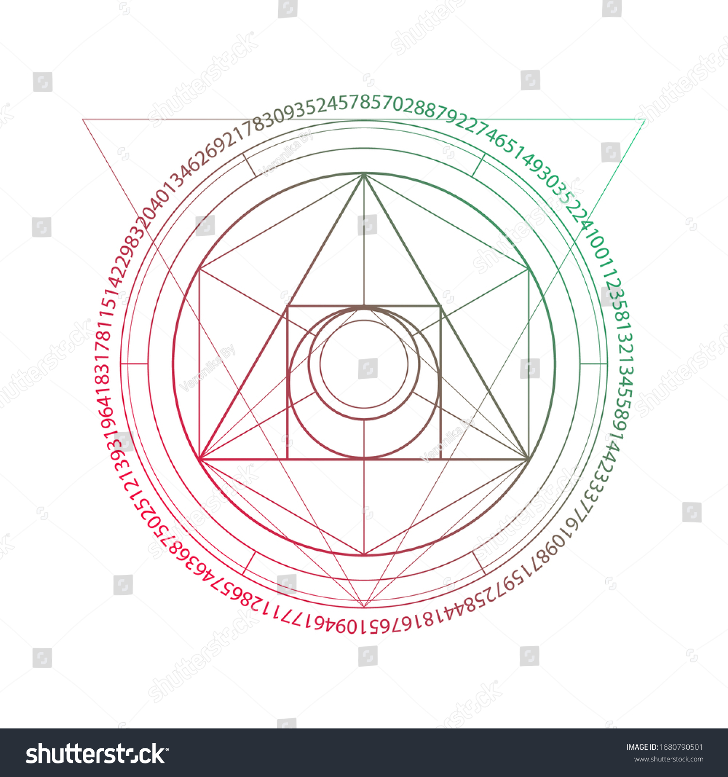 Philosopher Stone Sacred Geometry Spiritual New Stock Vector Royalty