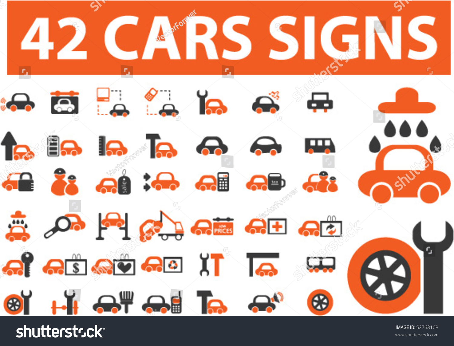 42 Professional Cars Signs Vector 52768108 Shutterstock