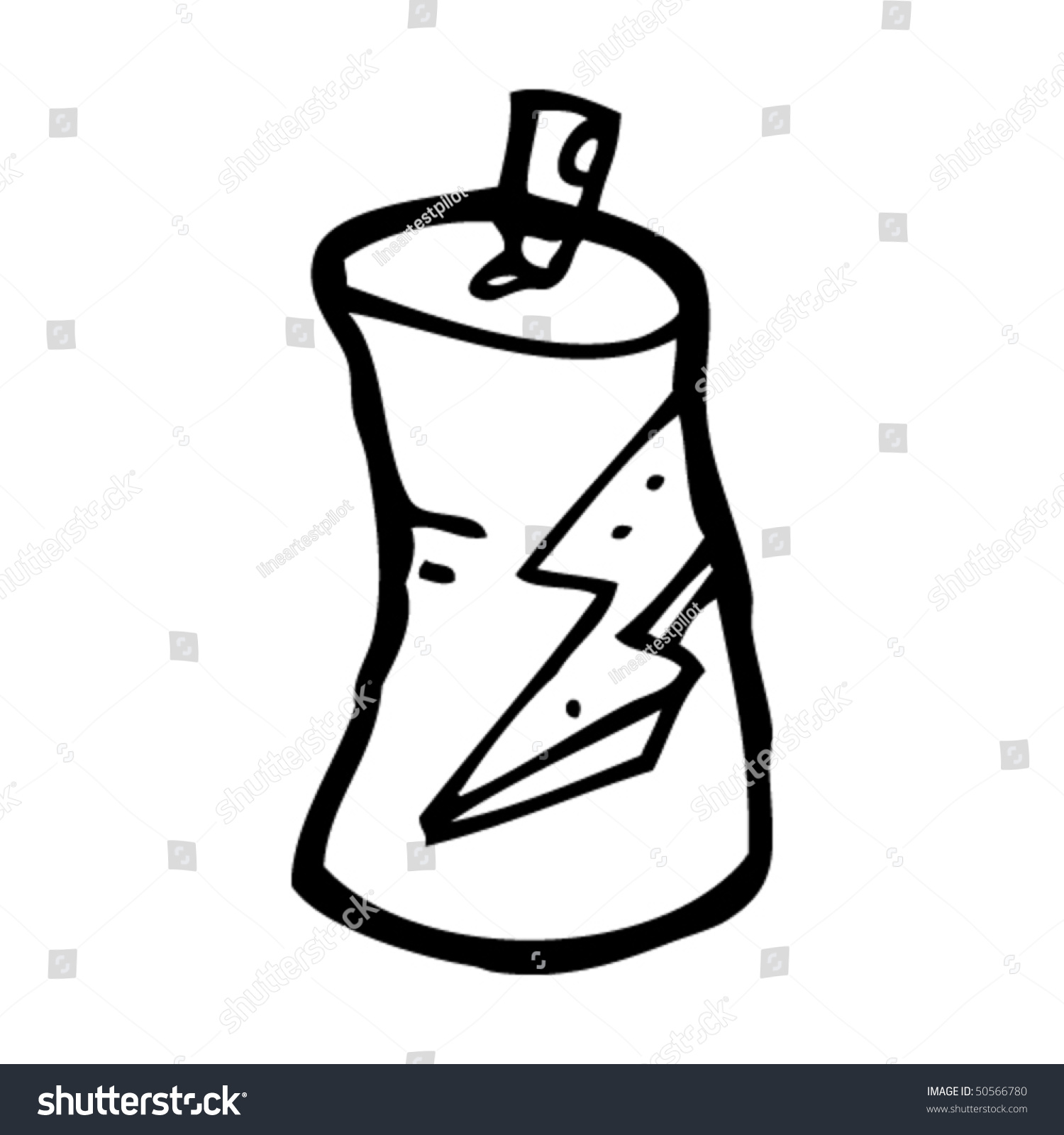 Quirky Drawing Of A Spray Can Stock Vector Illustration 50566780