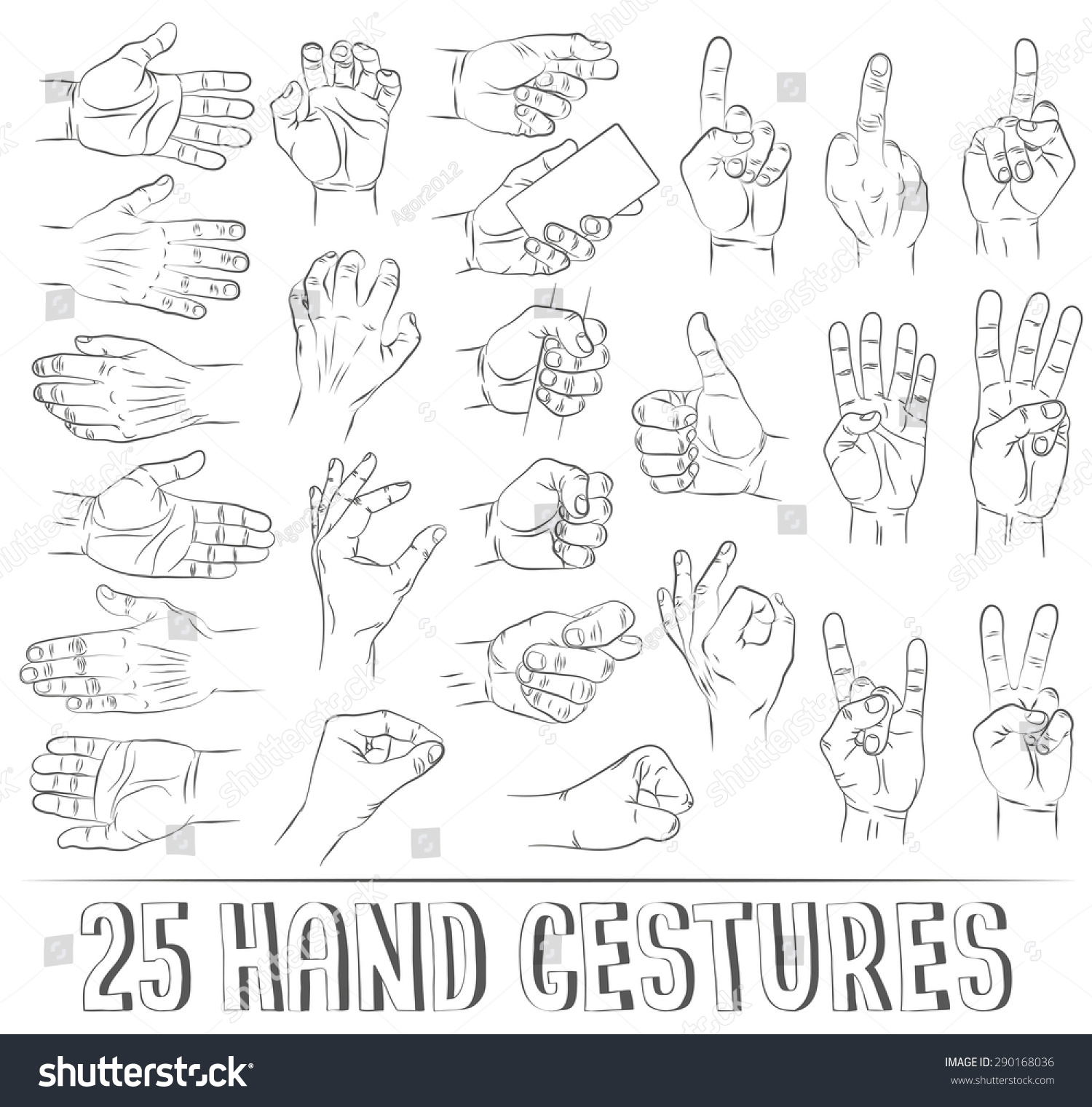 hand gestures sketch