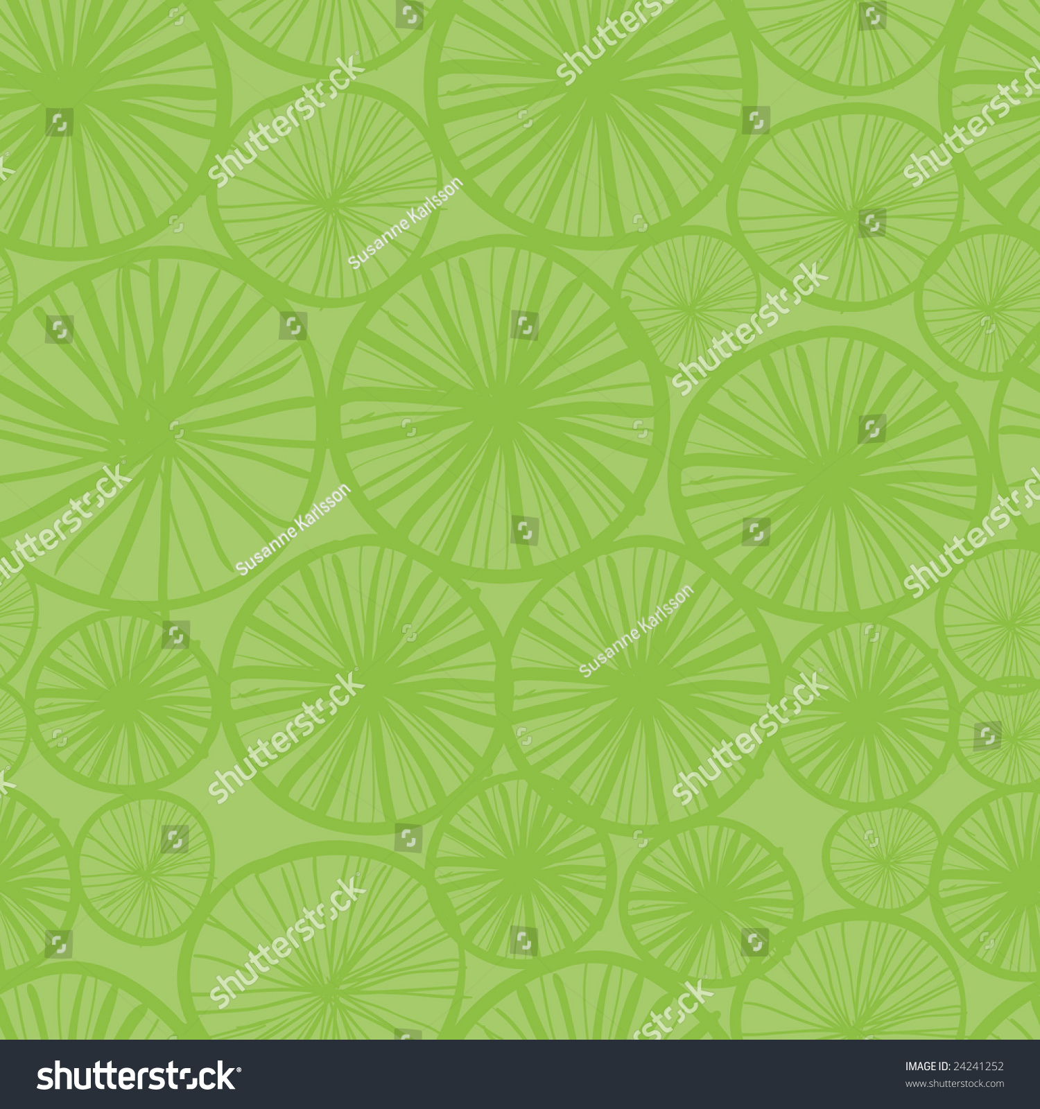 70s Green Seamless Background Pattern Stylized Stock Vector 24241252