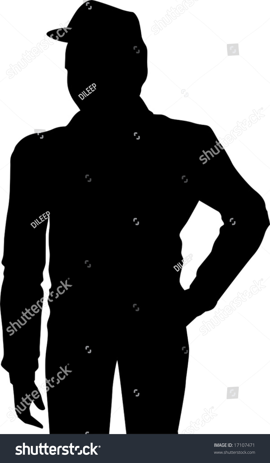 Silhouette Of Man Standing Stock Vector Illustration 17107471