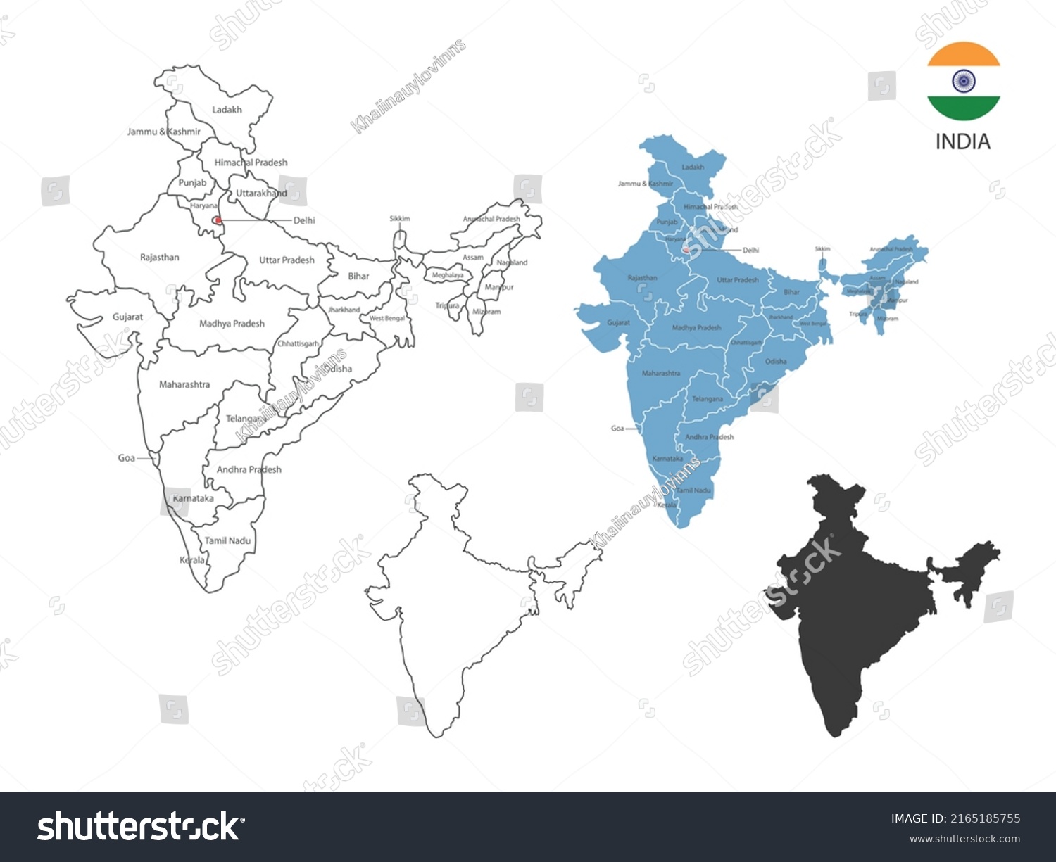 Style India Map Vector Illustration Stock Vector Royalty Free Shutterstock