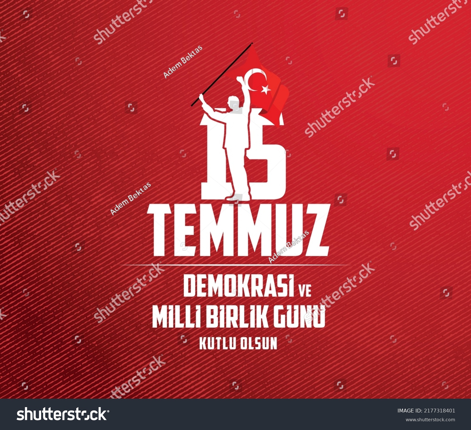 Temmuz Demokrasi Ve Milli Birlik Stock Vector Royalty Free