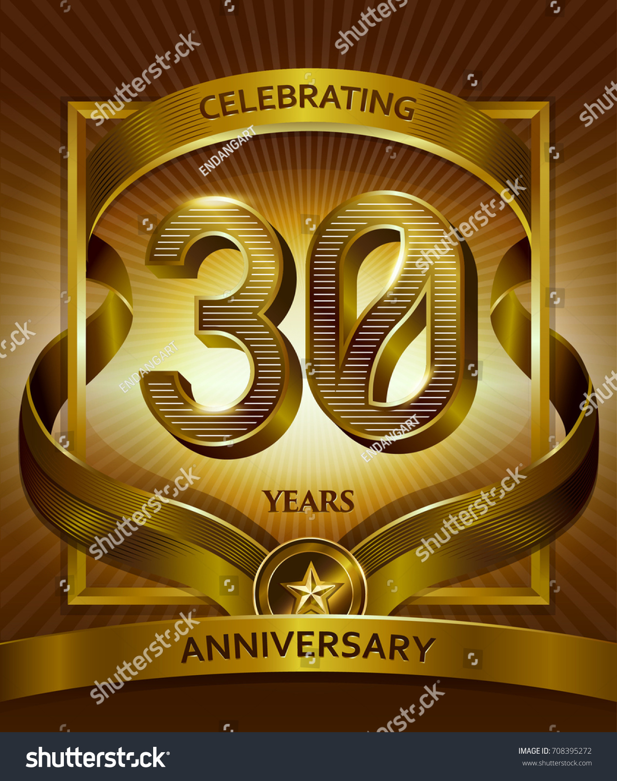 Th Anniversary Logo Vector Illustration Shiny Stock Vector Royalty