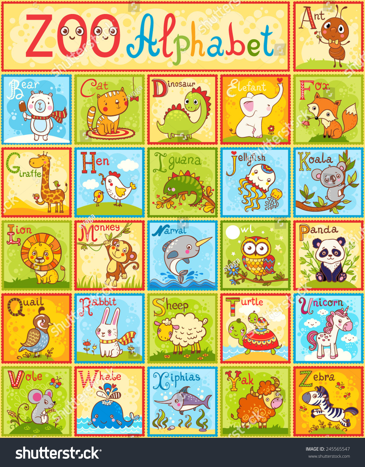 The Complete Children'S English Animal Alphabet Spelt Out With ...