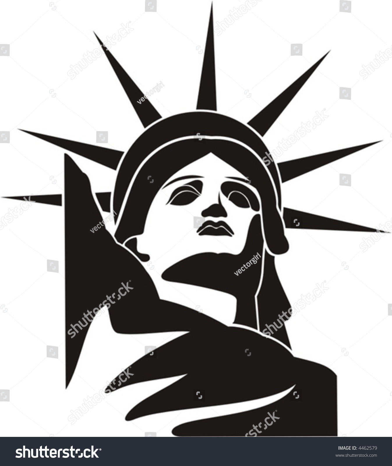 The Statue Of Liberty. Stock Vector Illustration 4462579 : Shutterstock