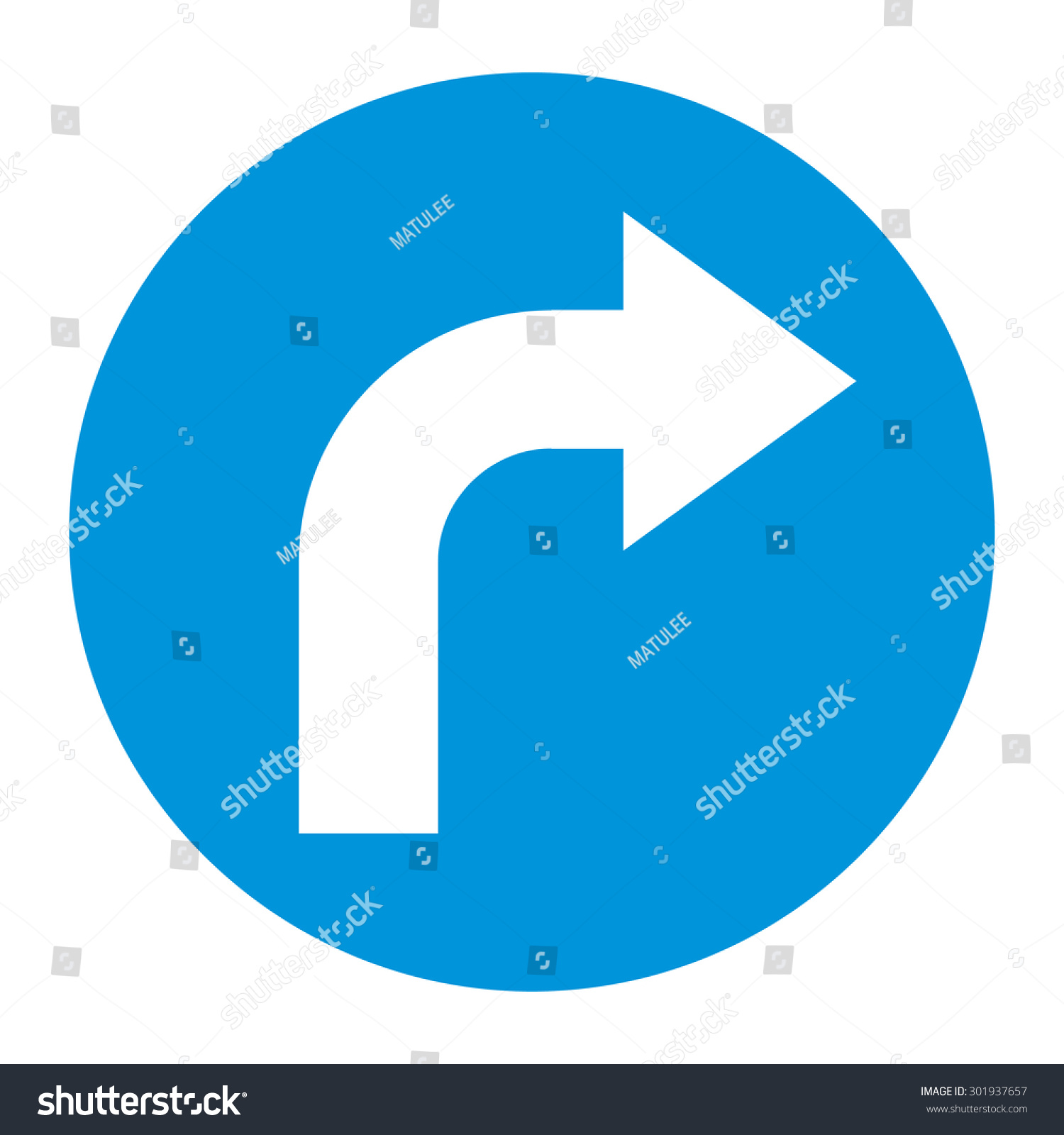 traffic-sign-turn-right-ahead-stock-vector-301937657-shutterstock