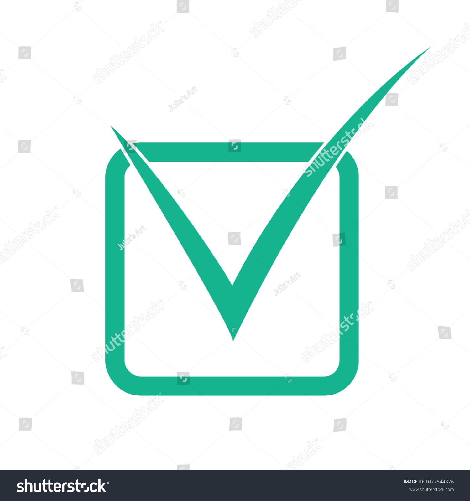 Vector Illustration Green Check Mark Icon Stock Vector Royalty Free Shutterstock