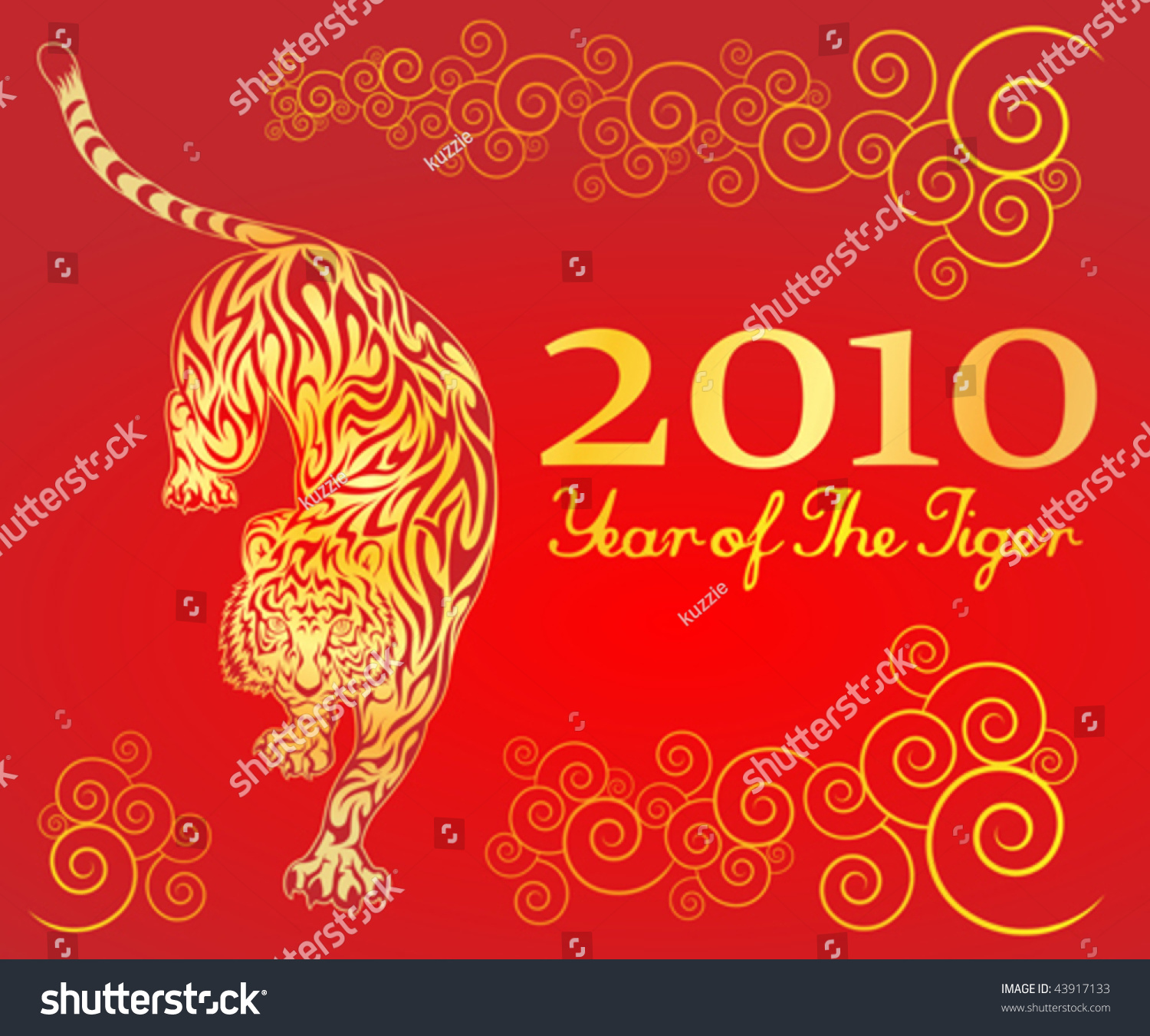 Vector Image Chinese New Year Tiger Stock Vector 43917133 - Shutterstock