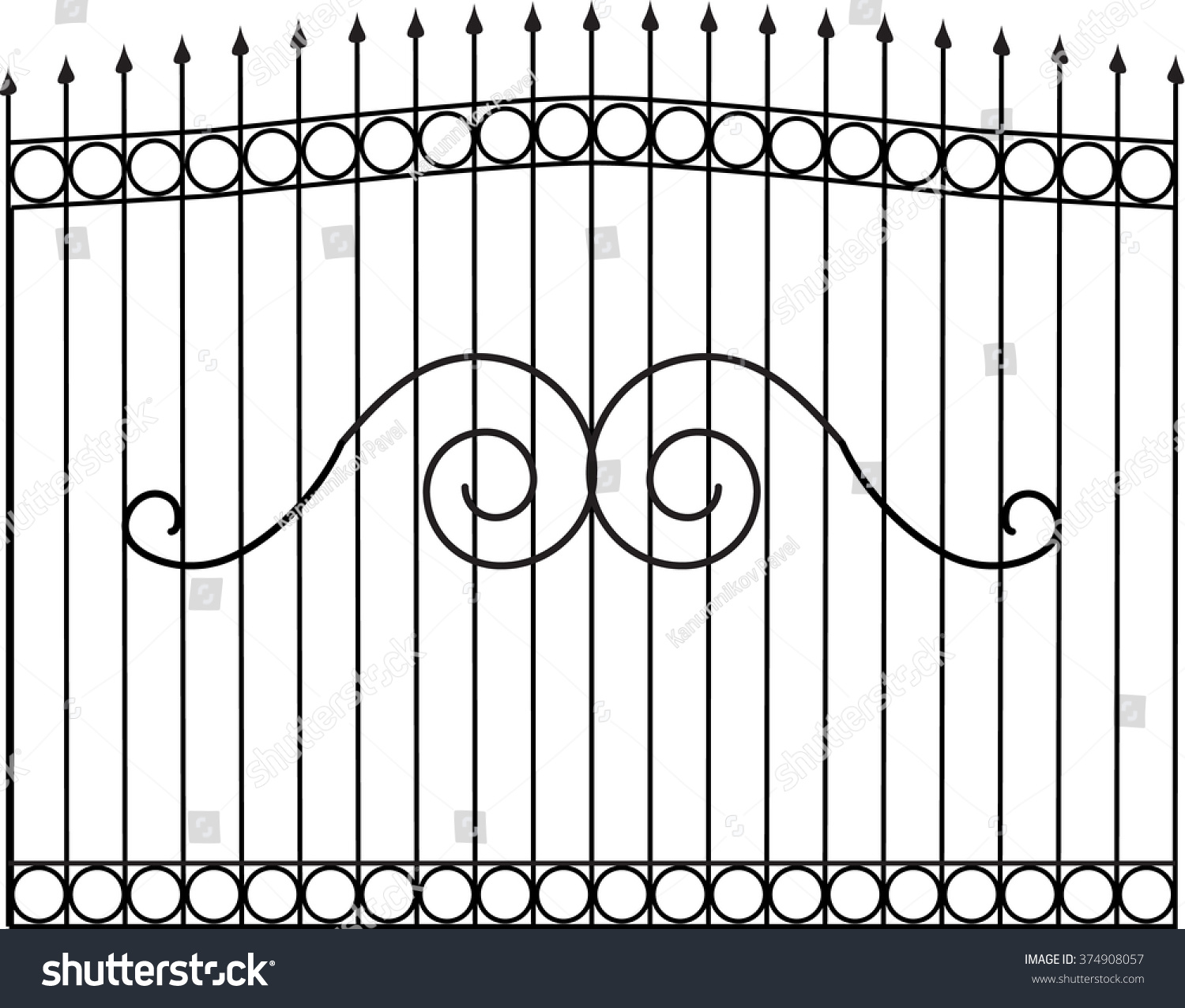 Vector Iron Fence - 374908057 : Shutterstock