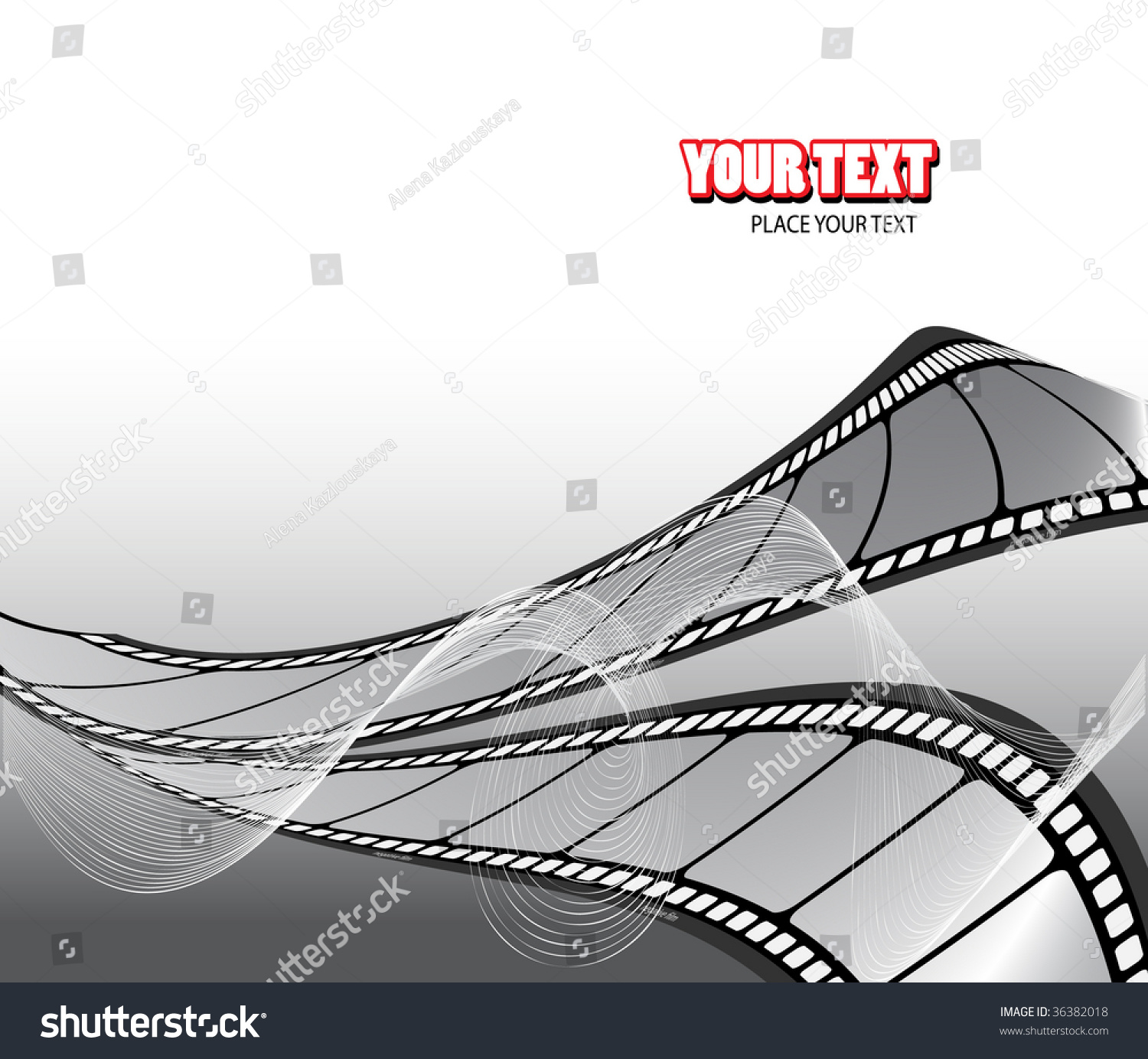 Vector Movie/Photo Film - Isolated Illustration On White Background