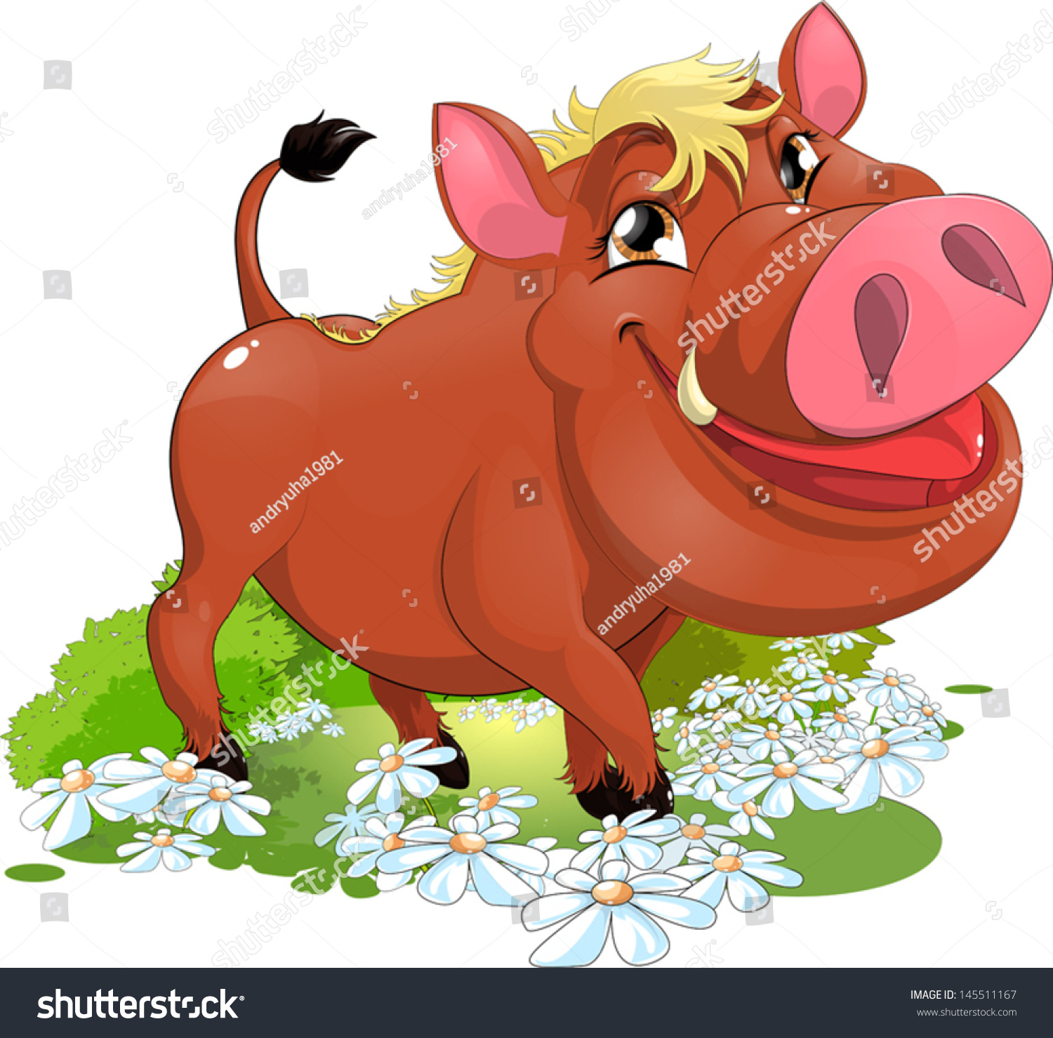 Wild Boar Stock Vector Illustration 145511167 : Shutterstock