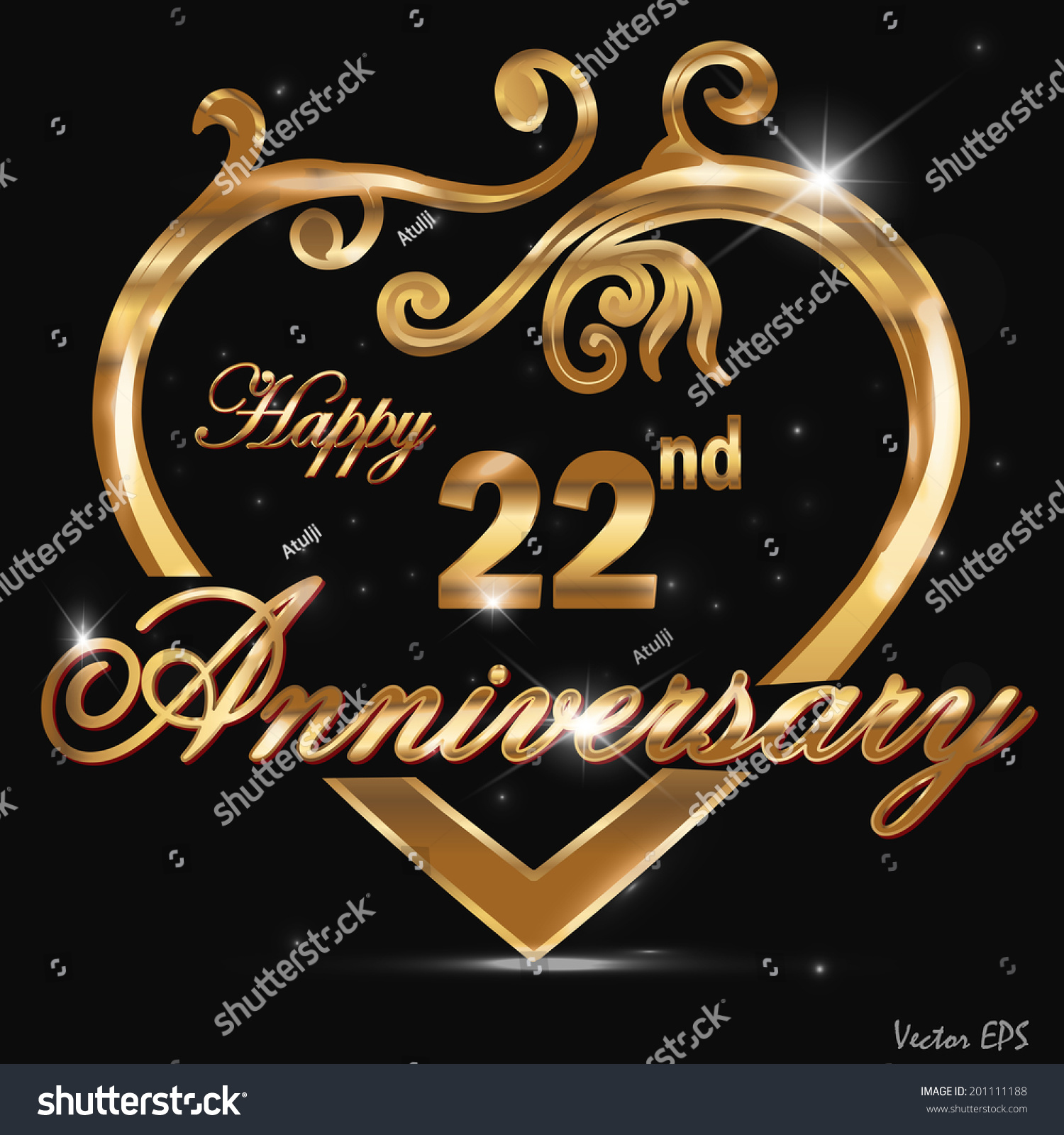 22 year anniversary golden label, 22nd anniversary decorative golden ... 22 year anniversary golden label, 22nd anniversary decorative golden ...