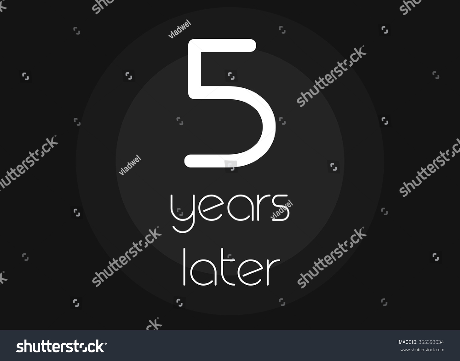 5 Year Later Poster Vector Illustration, Five Years Later Banner ...