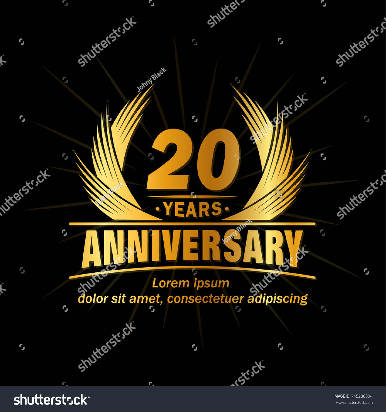 Vektor Stok Years Design Template Anniversary Vector Tanpa Royalti