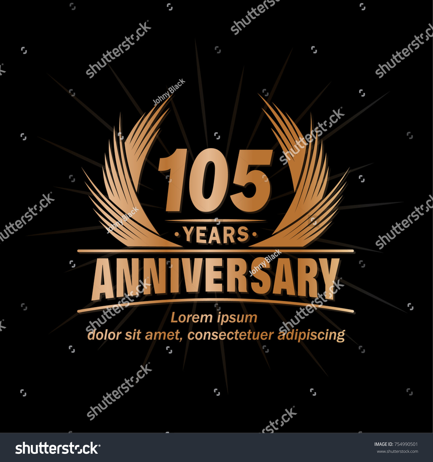 Vektor Stok Years Design Template Anniversary Vector Tanpa Royalti