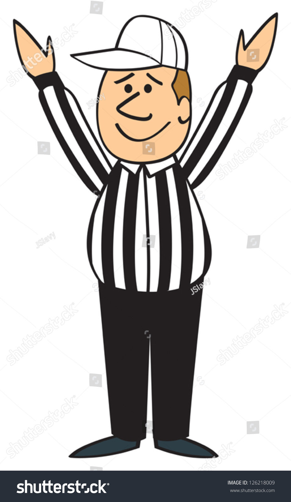 Cartoon Football Referee His Hands Signaling Stock Vector 126218009 Shutterstock 2219