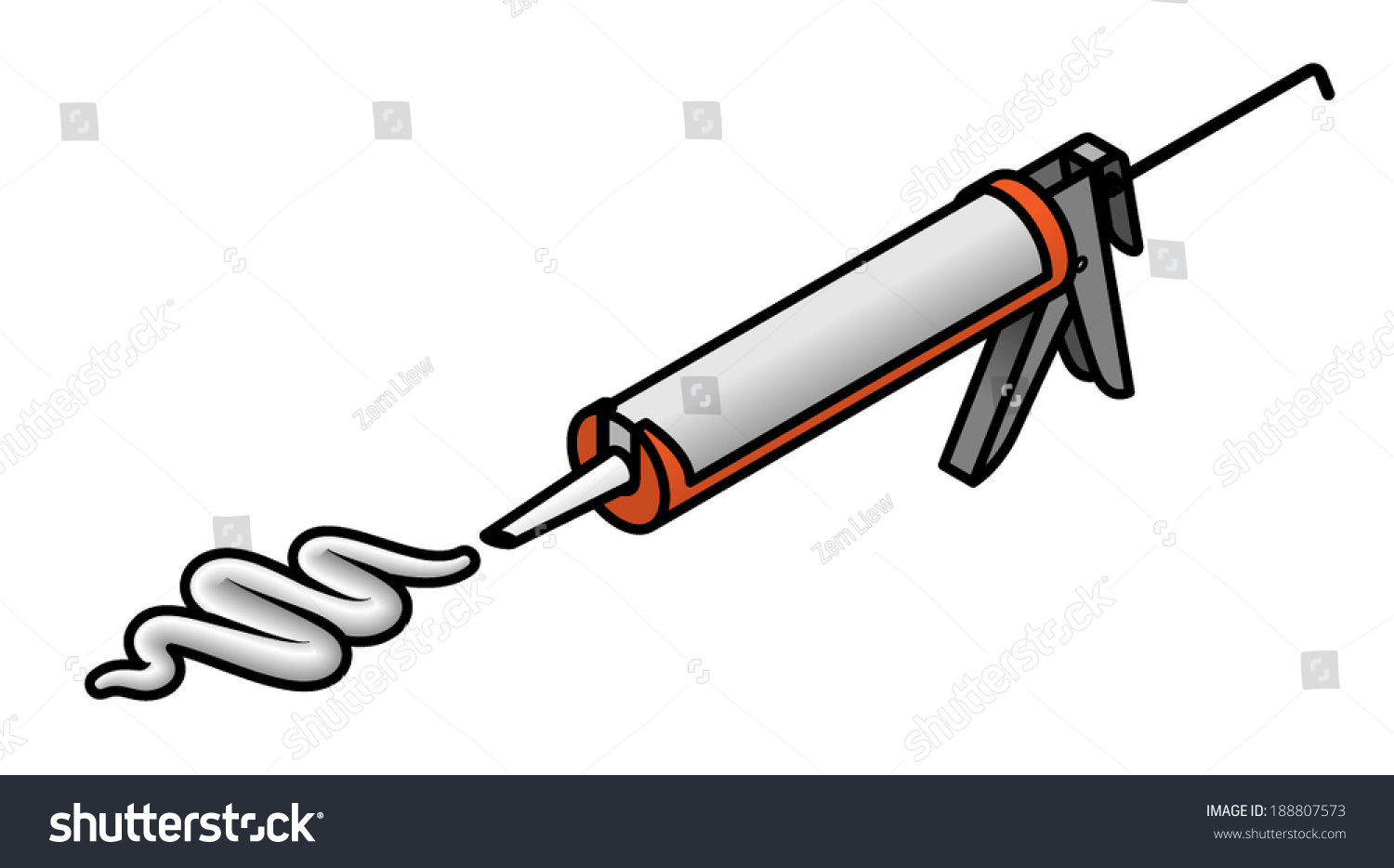 A Caulking Gun. Stock Vector Illustration 188807573 Shutterstock