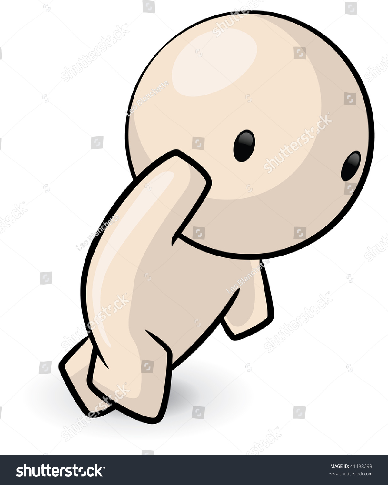 Cute Cartoon Person Naked Stock Vector 41498293 Shutterstock