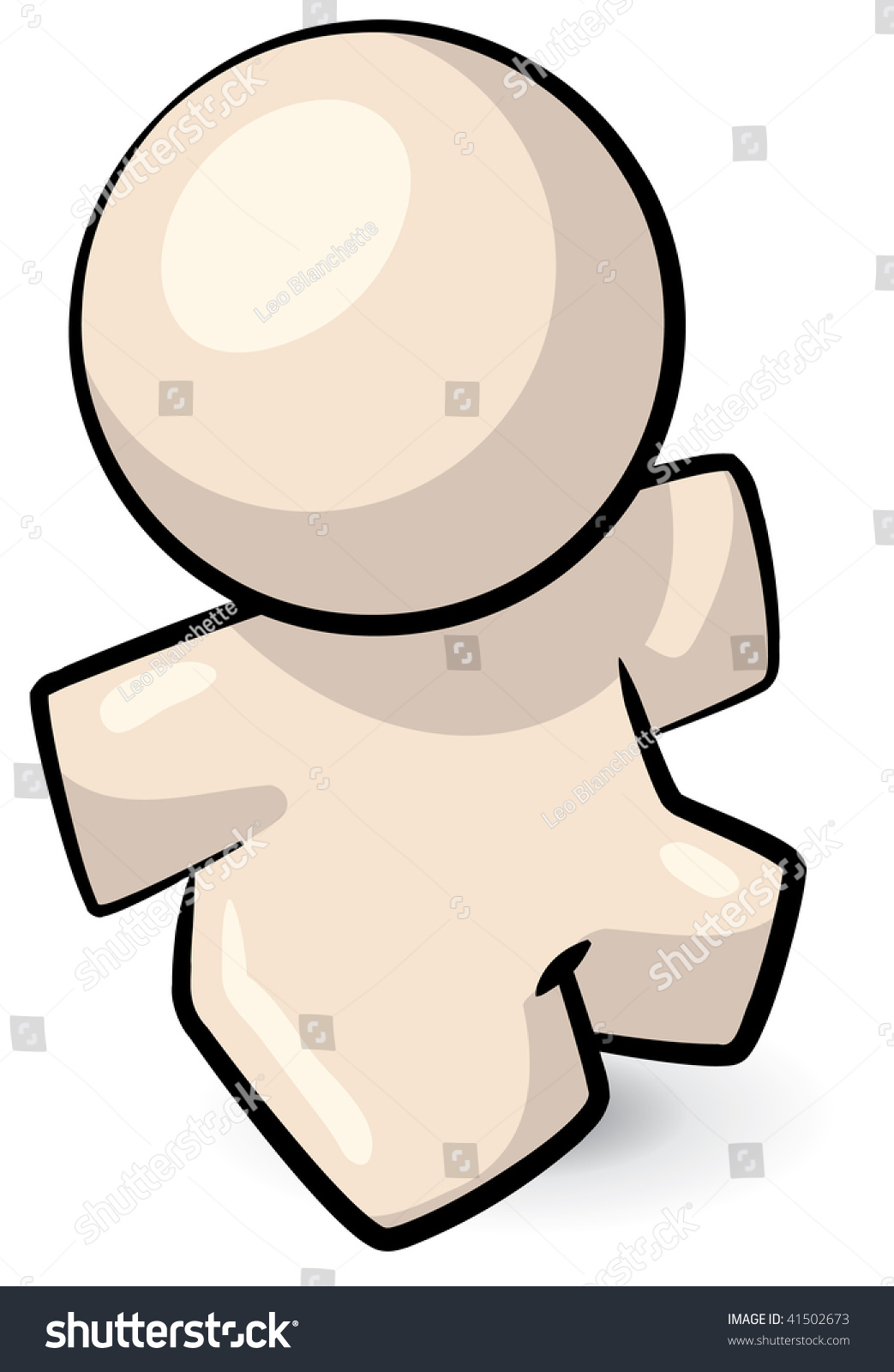 A Cute Cartoon Person Naked Stock Vector Illustration 41502673