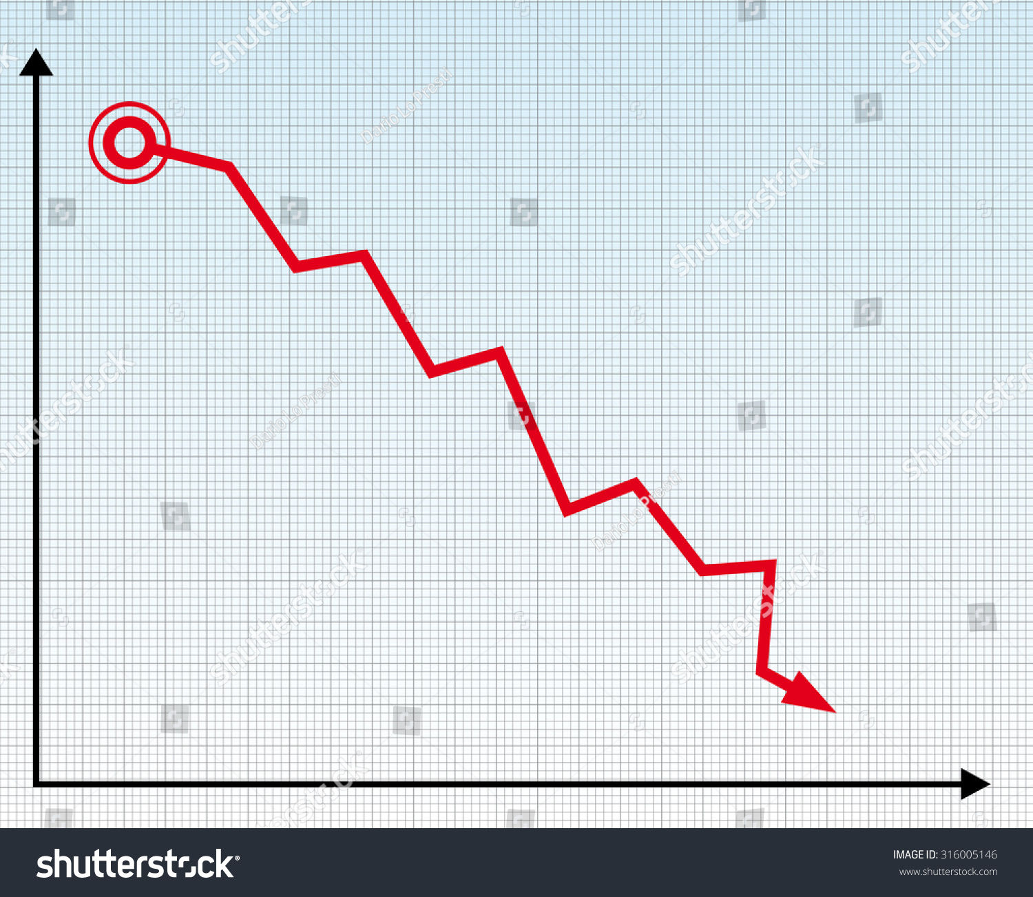 A Down Trend Graph Diagram Vector Illustration With A Red Line 316005146 Shutterstock 8893