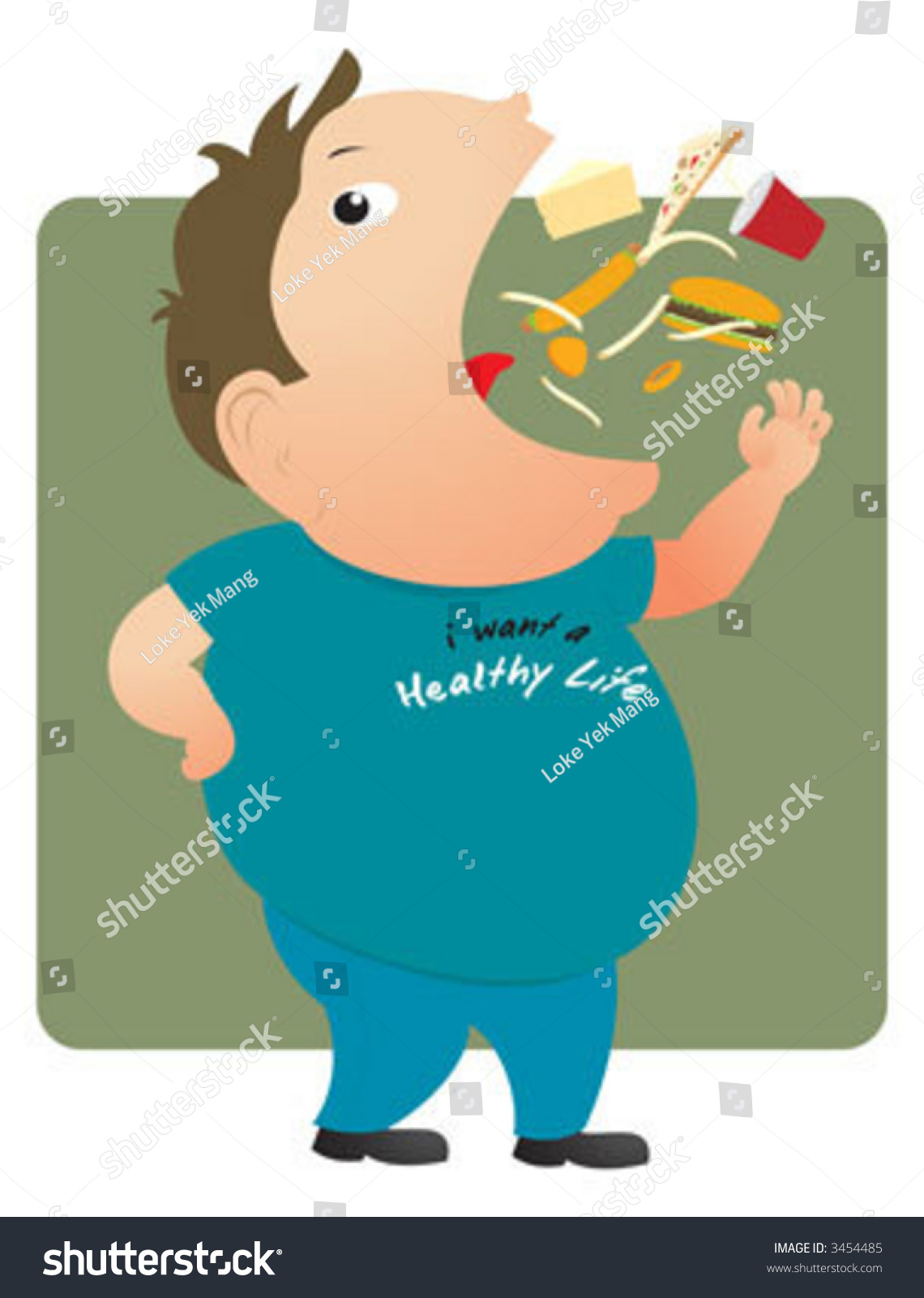 clipart fat man eating - photo #41